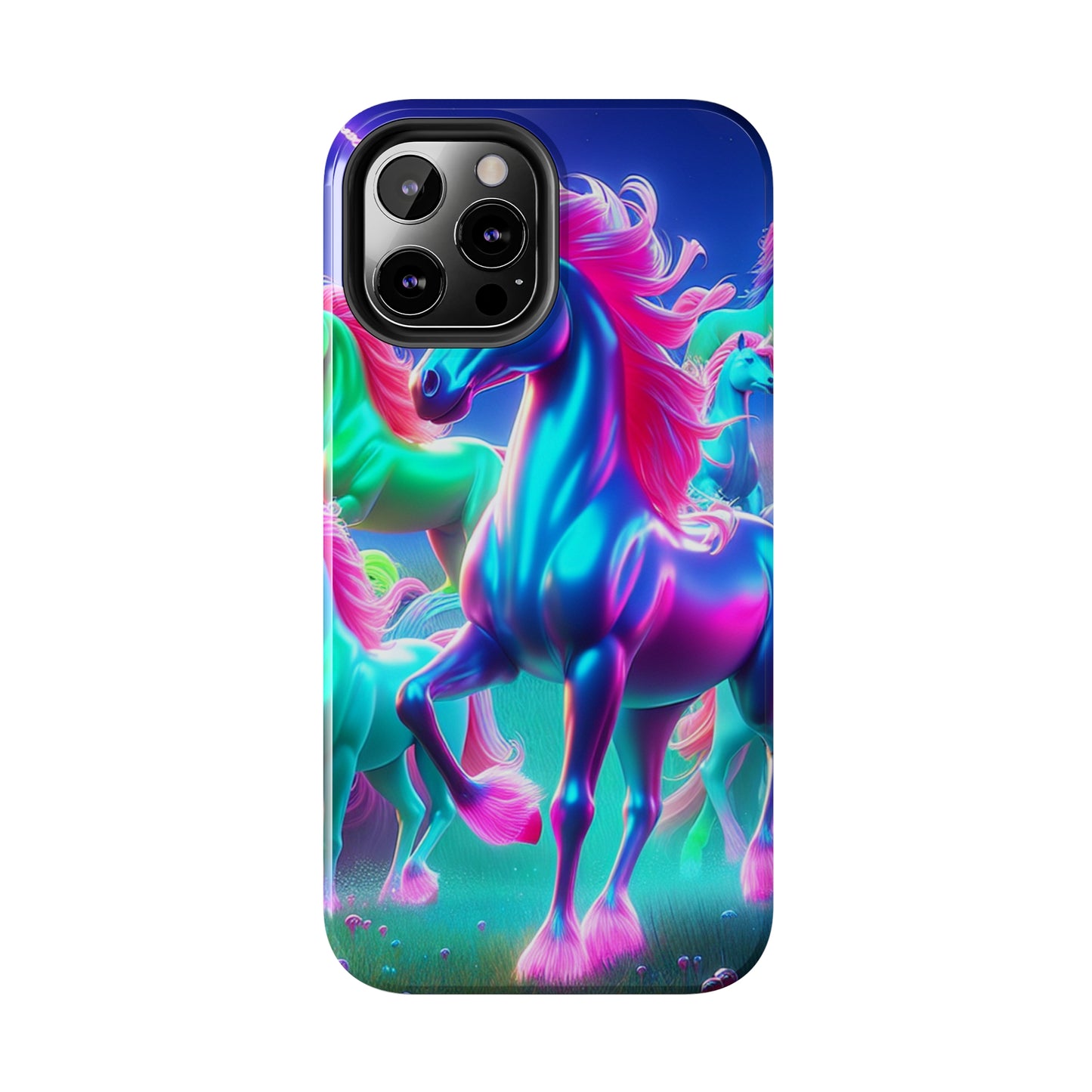 "Rainbow Dreams in Neon" NEON Unicorns Tough Phone Case
