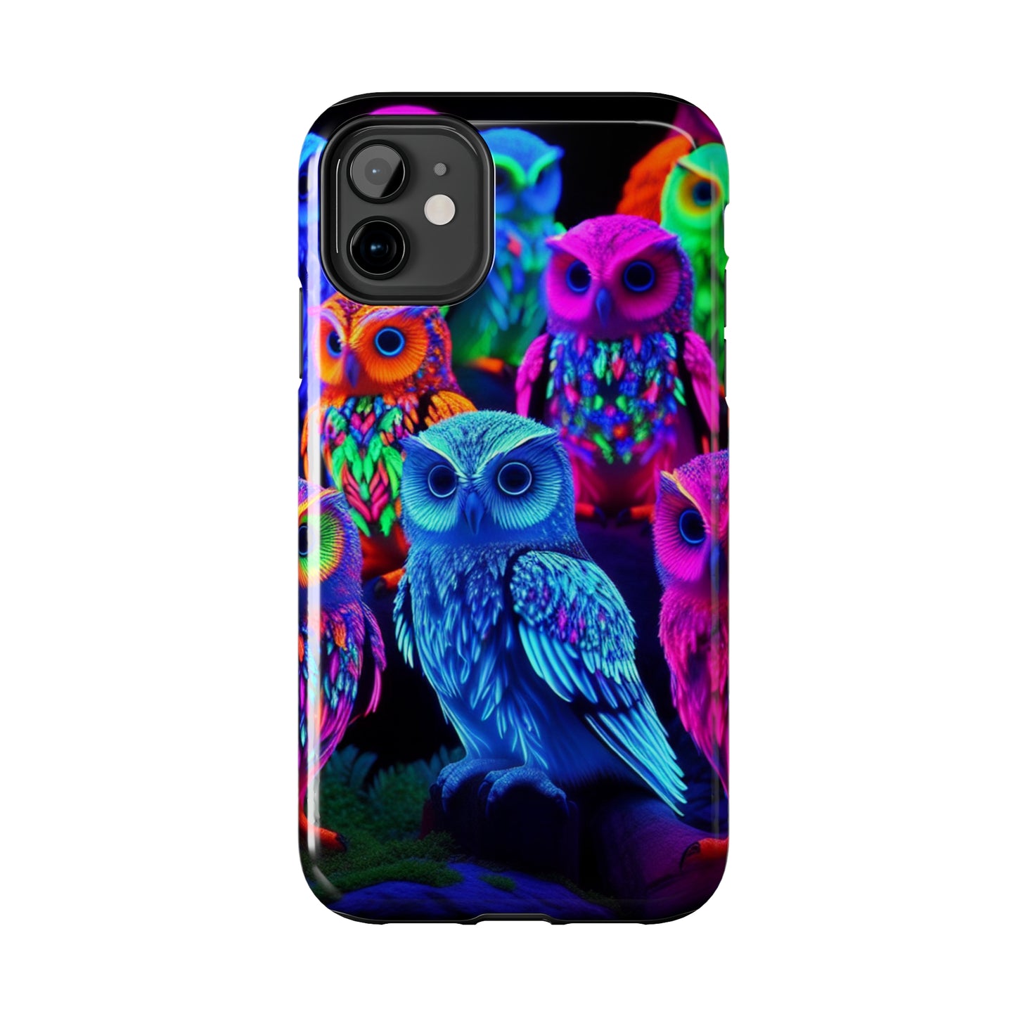 Neon Nocturne. NEON Owls Tough Phone Case