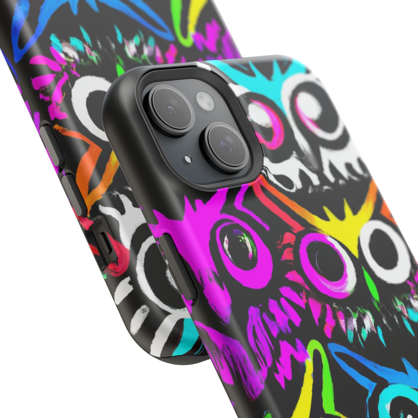 TDB Psychedelic Rave Owl Impact-Resistant Phone Case - Colorful Protection