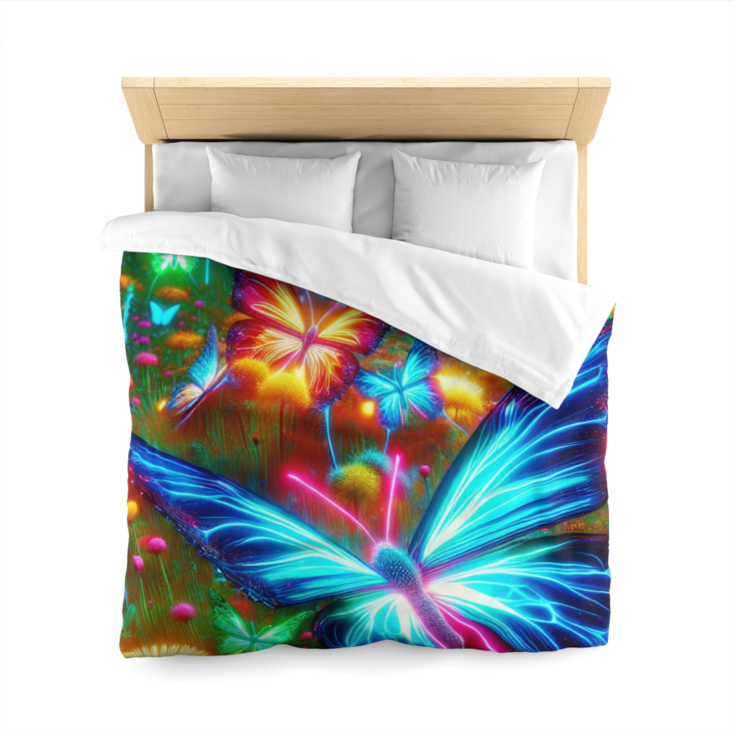 Leonardo de LaVisione - NEON Butterflies Microfiber Duvet Cover