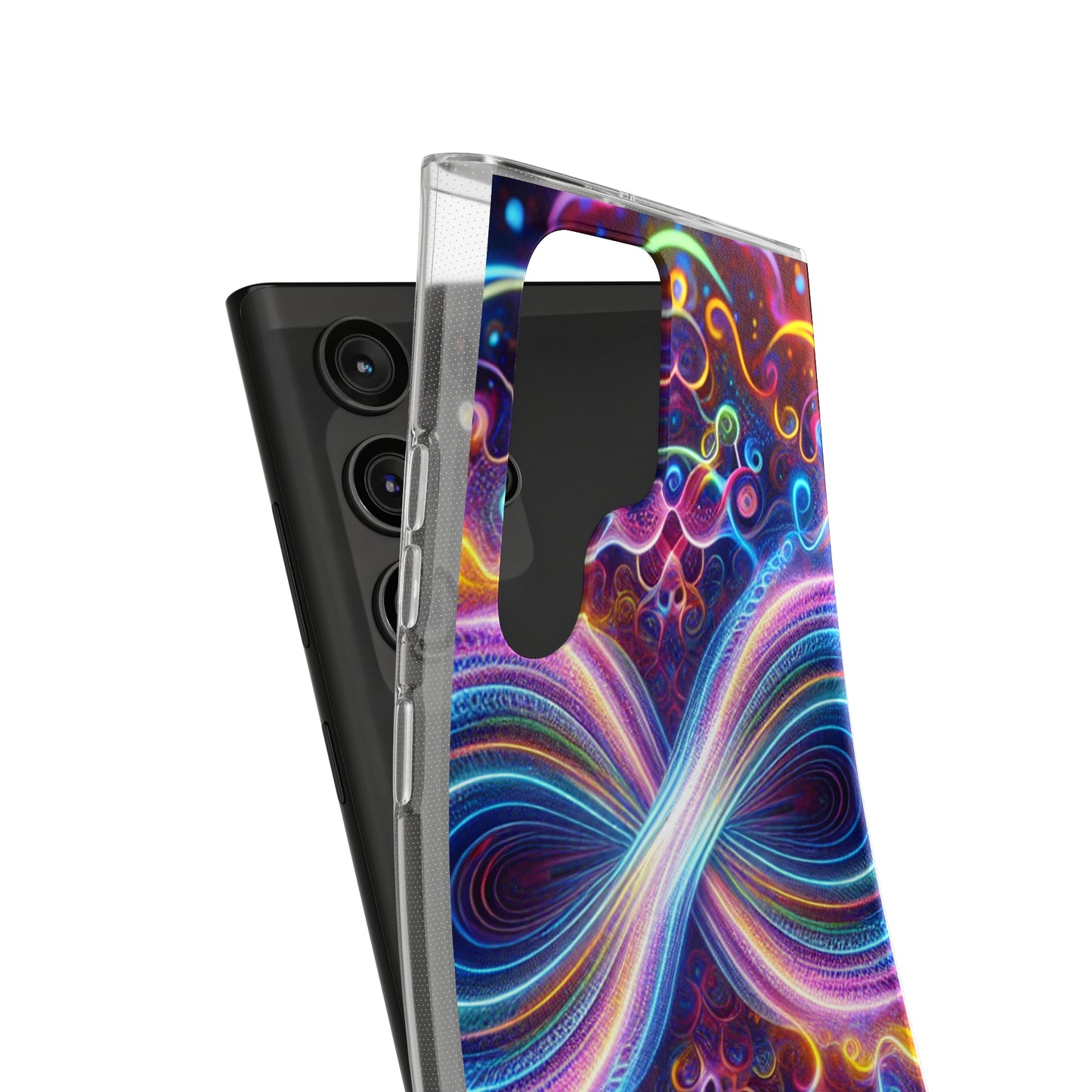 "Neon Infinity Bliss" Infinity Patterns Art Polycarbonate Phone Case