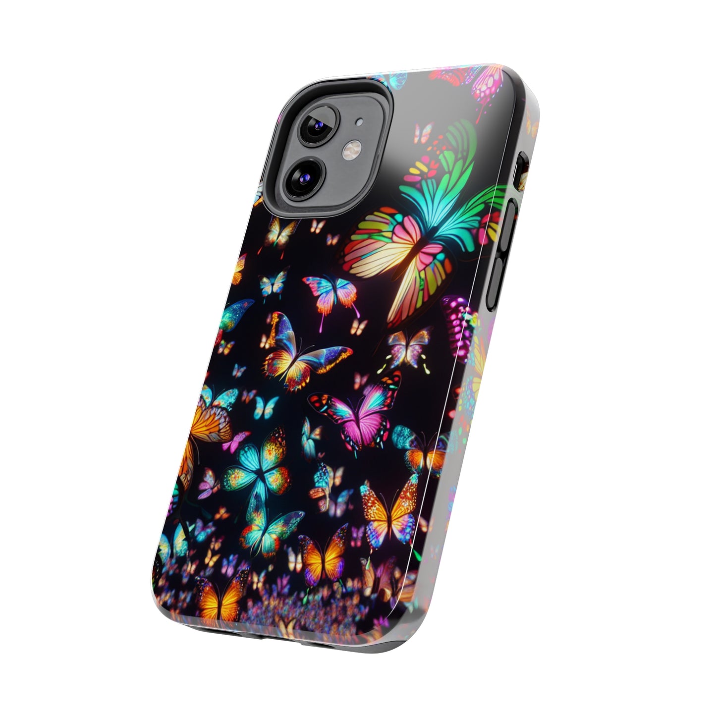 Neon Butterflies Dance NEON Butterflies Tough Phone Case Iphone 6 7 8 9 10 11 12 13 14 SE X XR XS Pro Max Mini Plus
