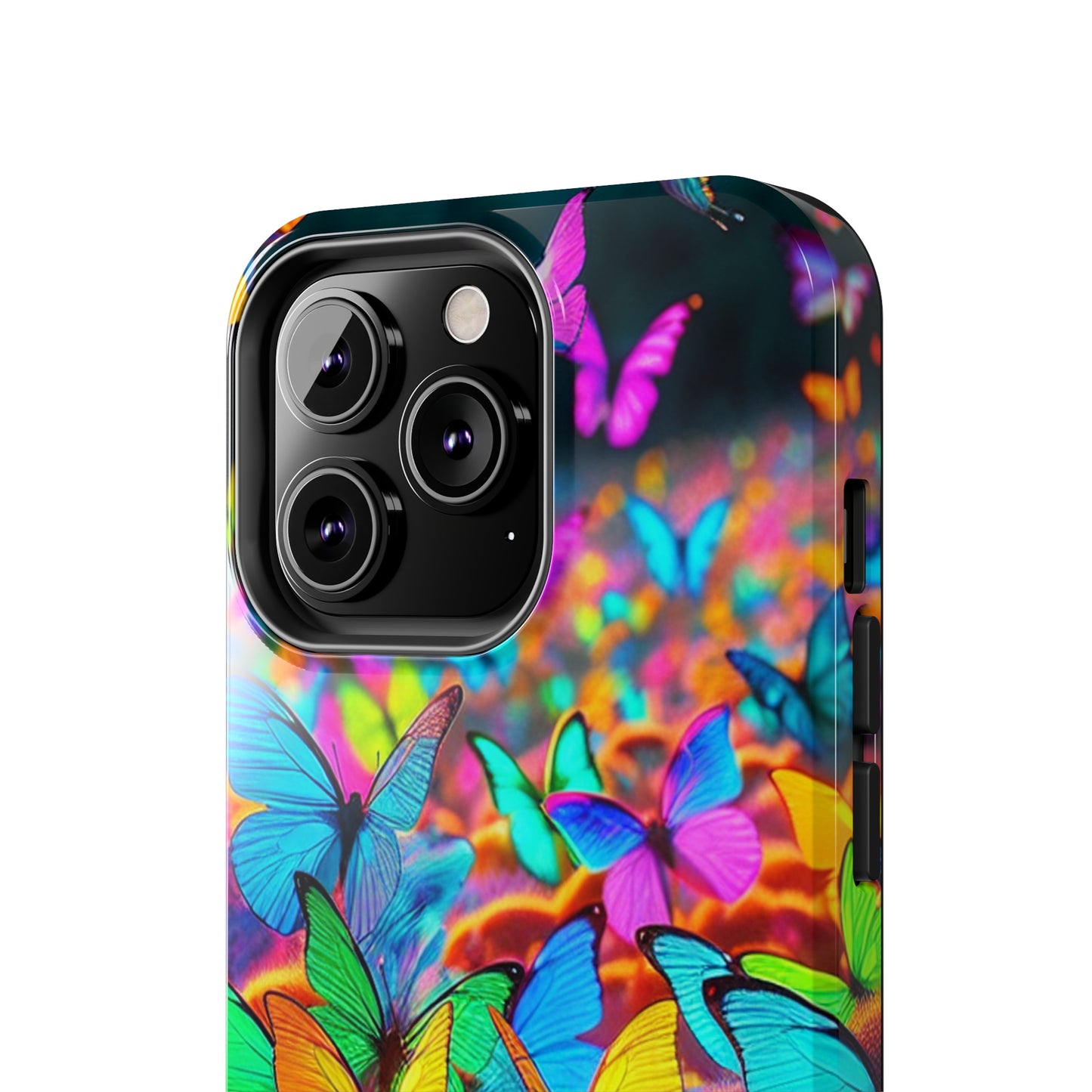 "Neon Butterfly Mural" NEON Butterflies Tough Phone Case Iphone 6 7 8 9 10 11 12 13 14 SE X XR XS Pro Max Mini Plus