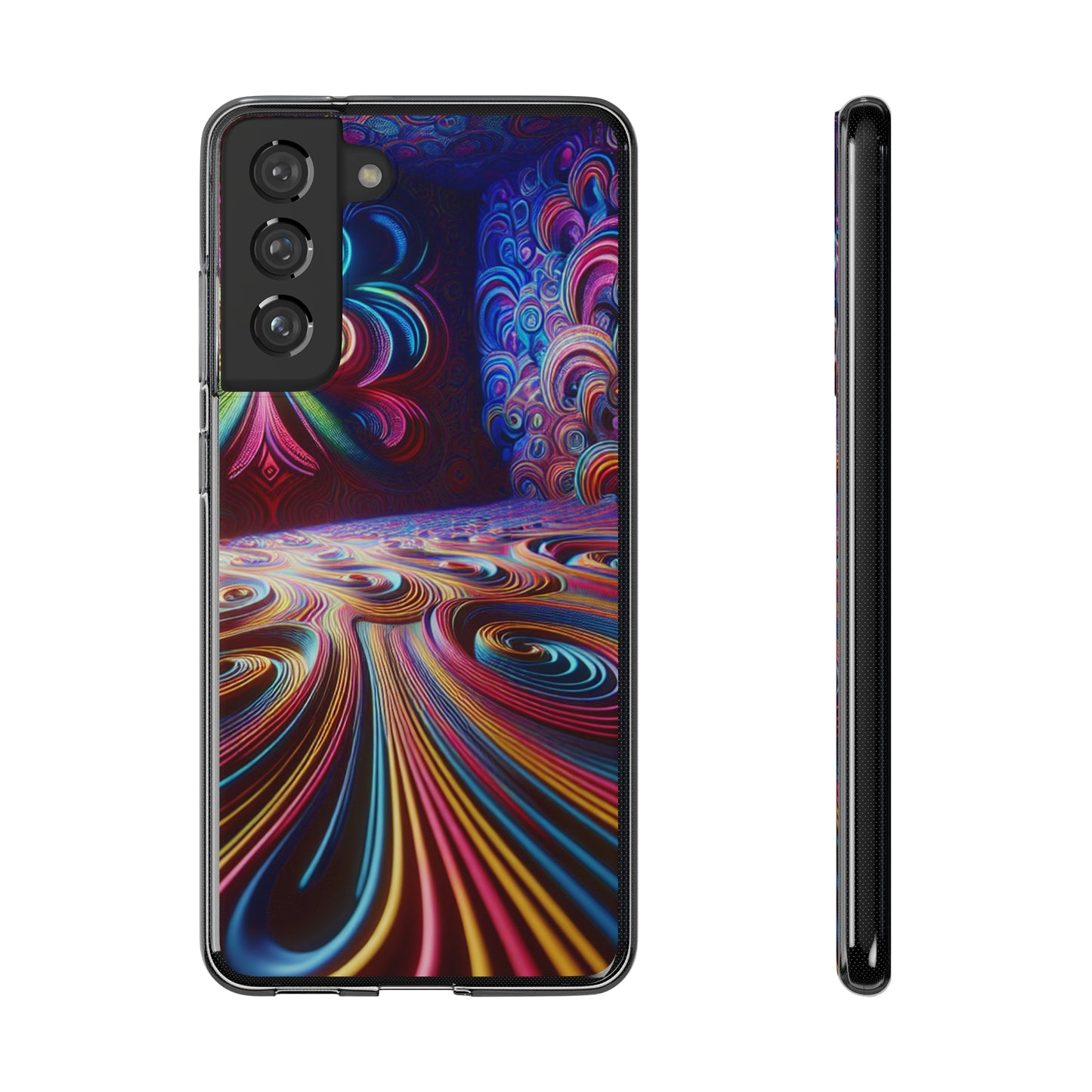 Vibin' Neon Infinity. Infinity Patterns Art Polycarbonate Phone Case