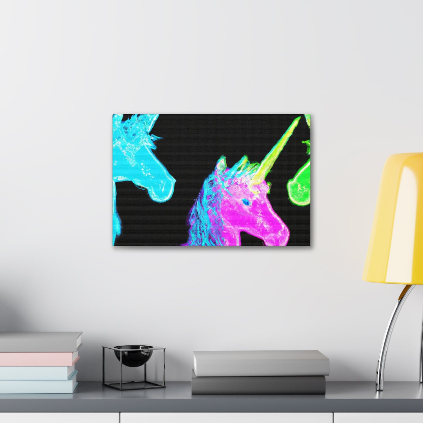 Neon Unicorn Blizzard NEON Unicorns Art Canvas