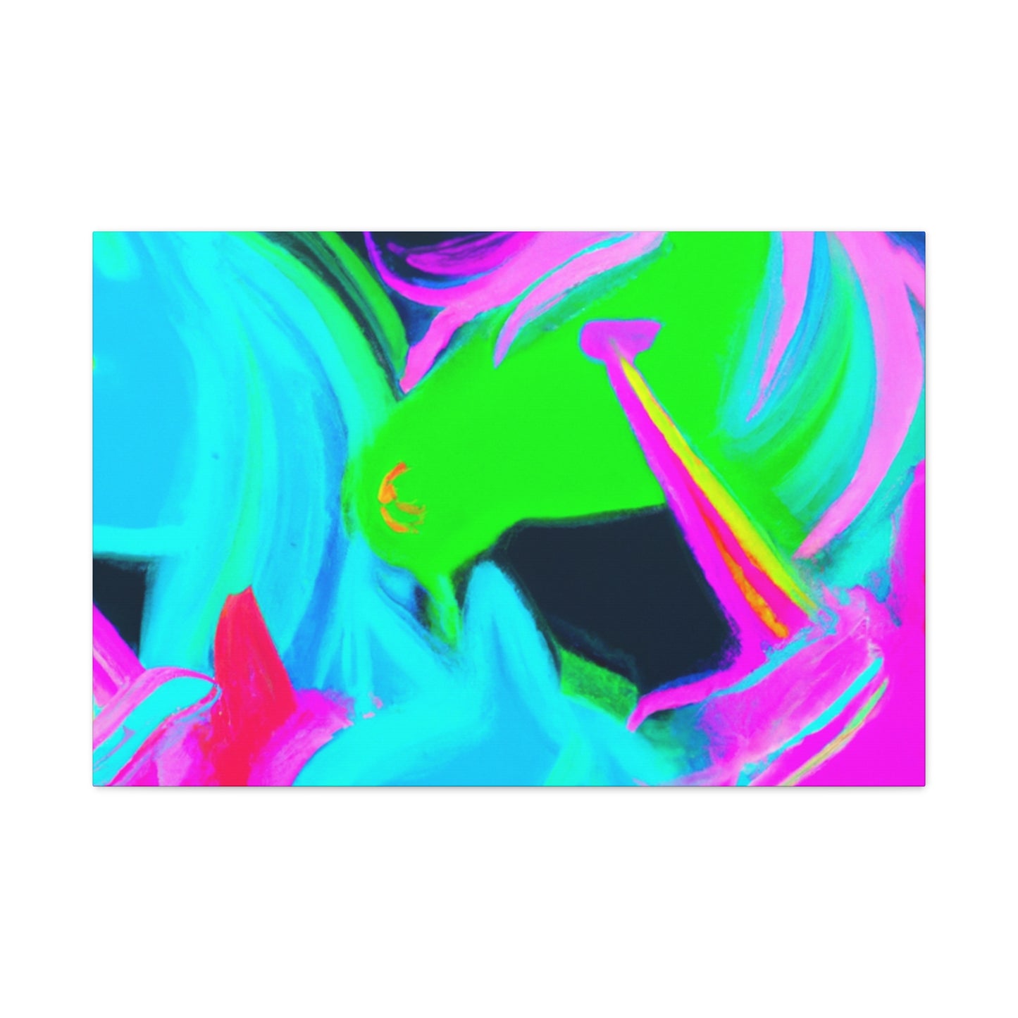 Neon Magical Joyride NEON Unicorns Art Canvas