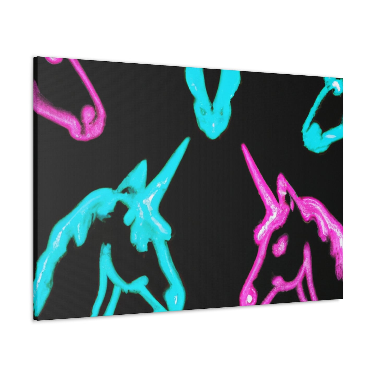 Neon Night Unicorn Prism NEON Unicorns Art Canvas