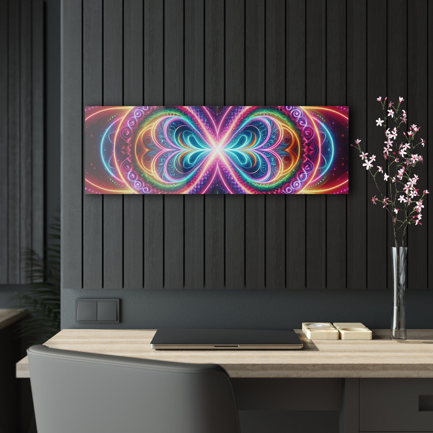 Dreamscape Entanglement. Trippy infity Pattern 1/4" Glossy Acrylic Art