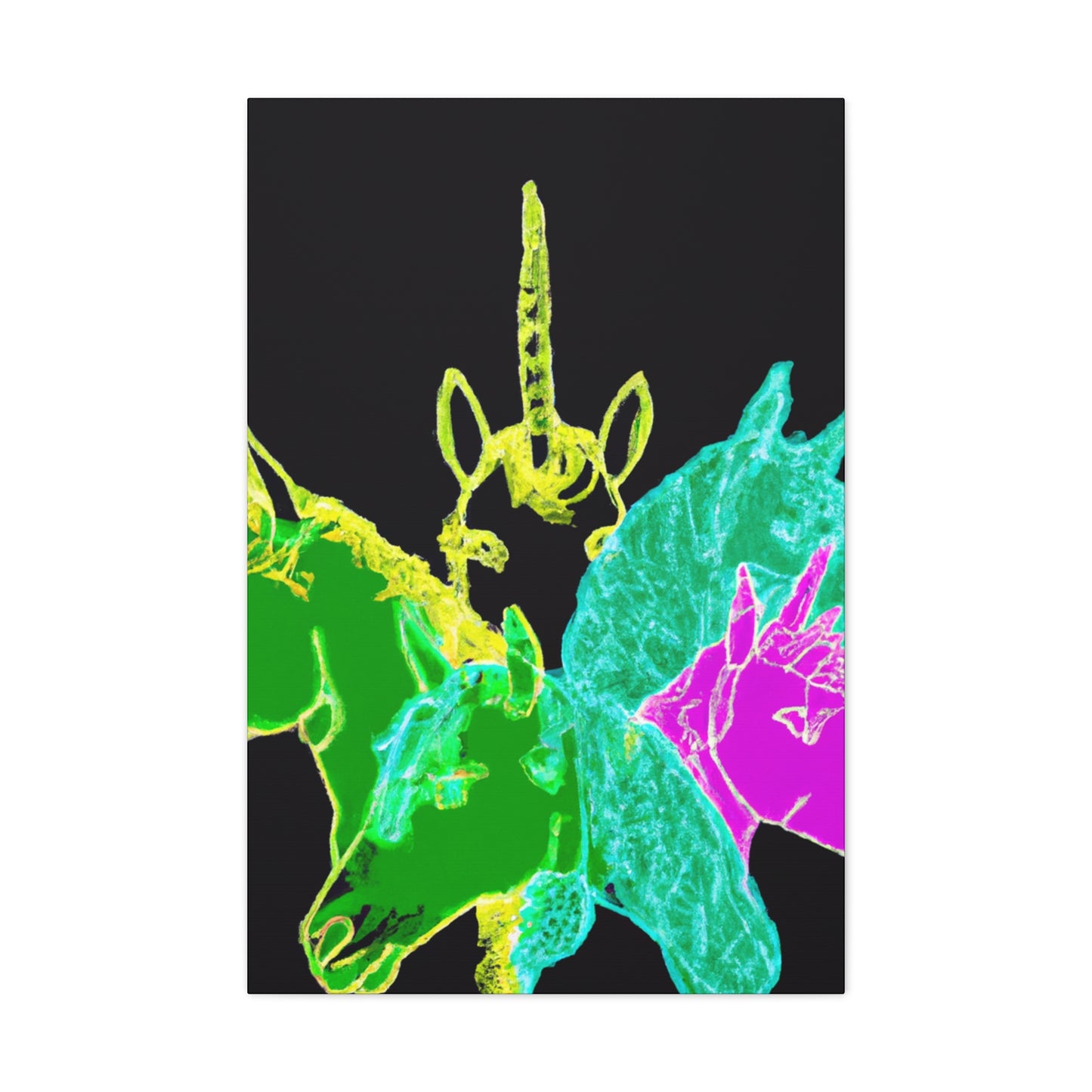 Neon Magicode Unicorns NEON Unicorns Art Canvas