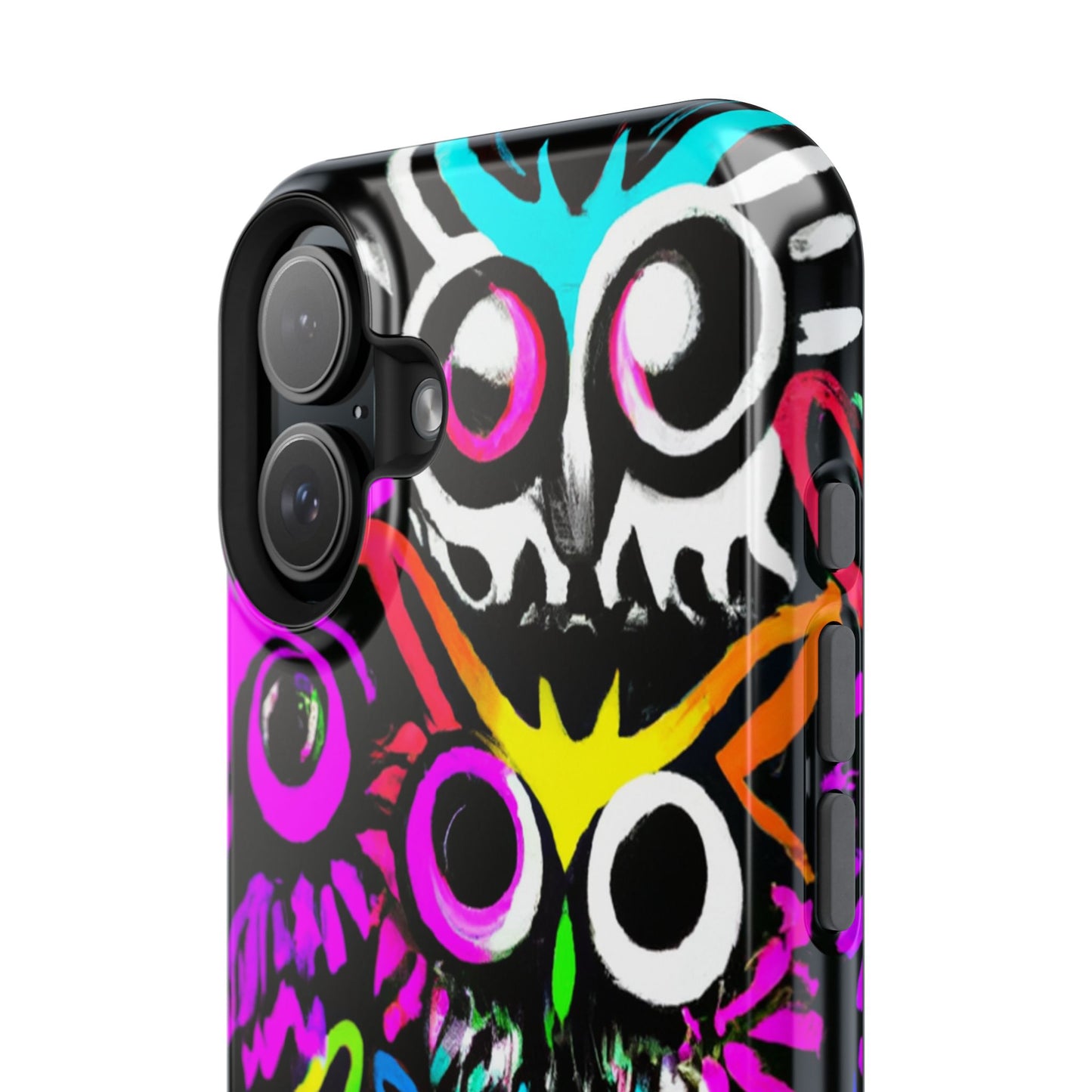 TDB Psychedelic Rave Owl Impact-Resistant Phone Case - Colorful Protection