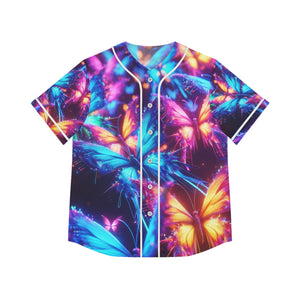Neon Flight Fantasia Neon Butterflies Womans Jersey