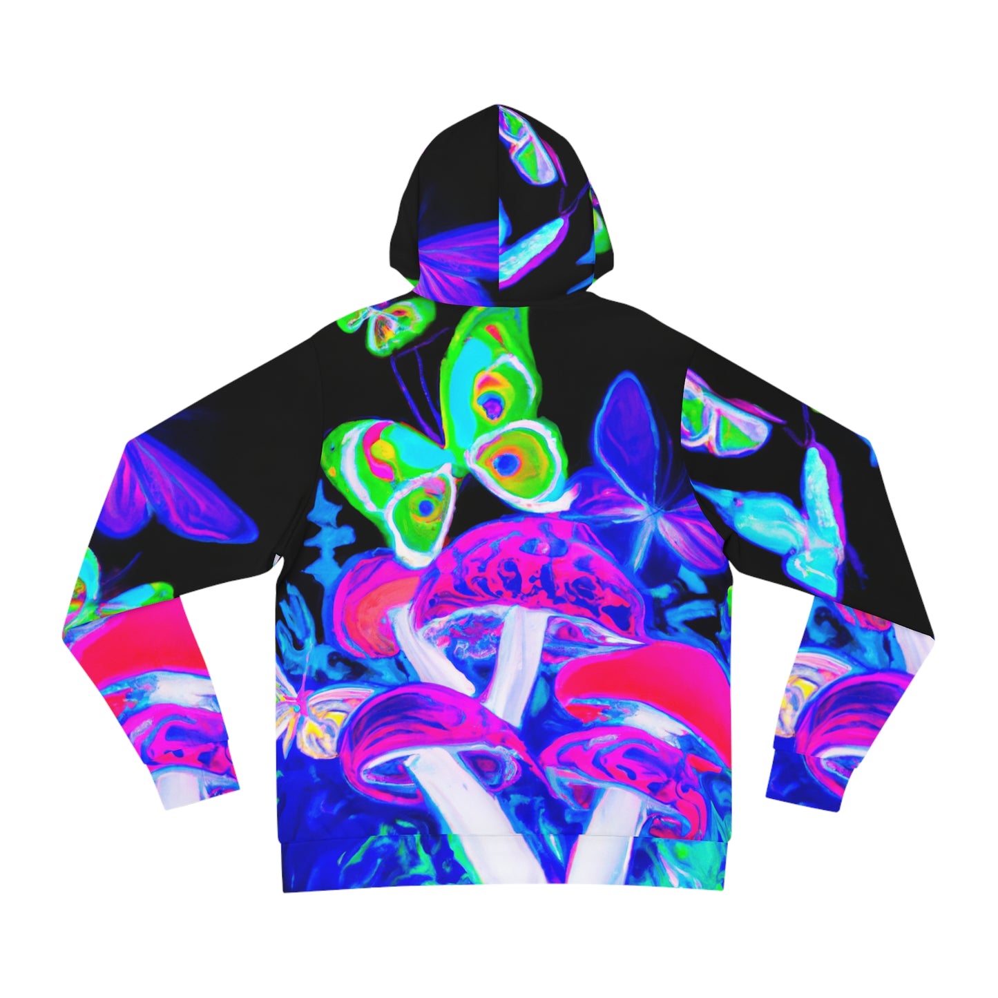 Neon Fantasia. - Butterflies & Mushrooms AOP Hoodie