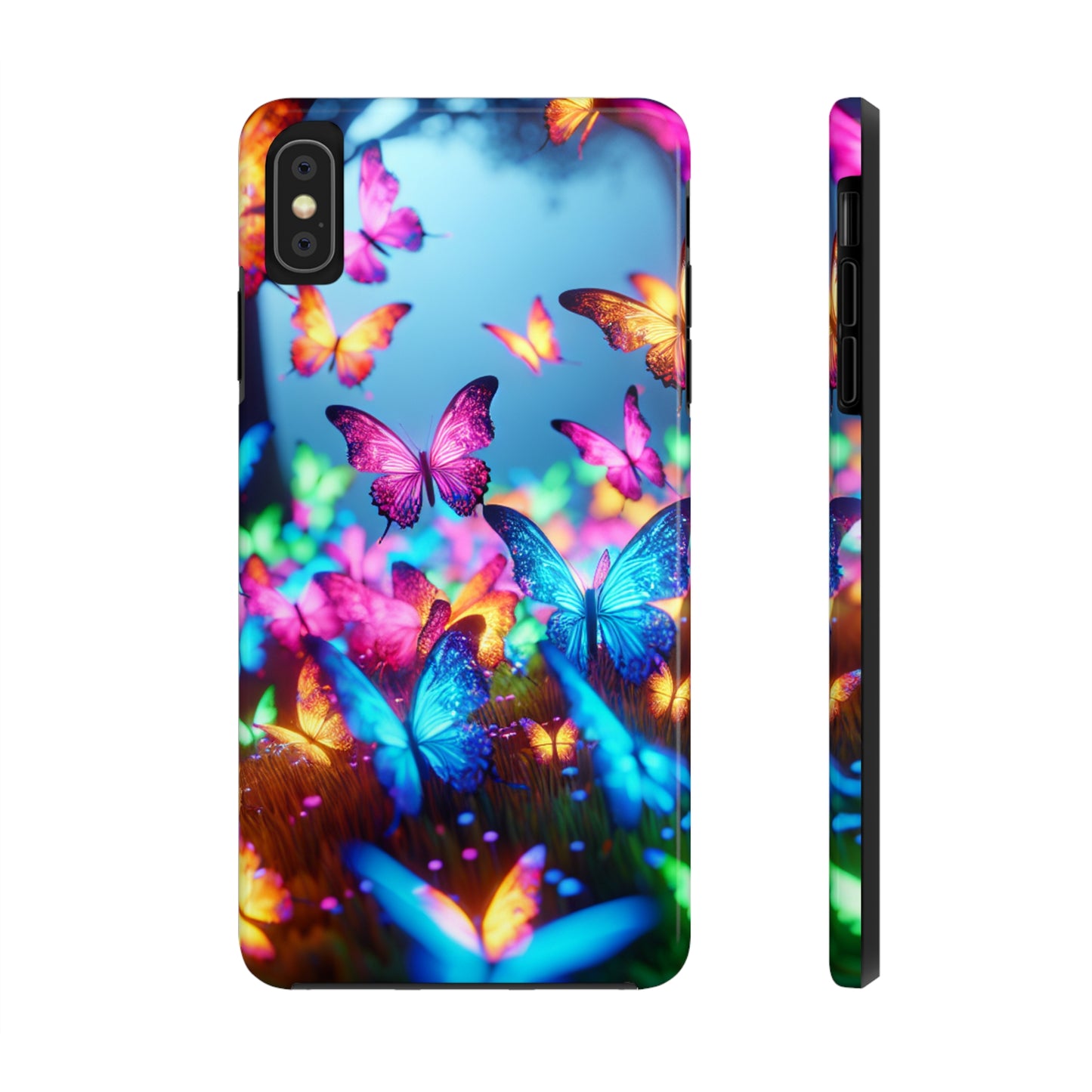 "Neon Butterflies Awakening" NEON Butterflies Tough Phone Case