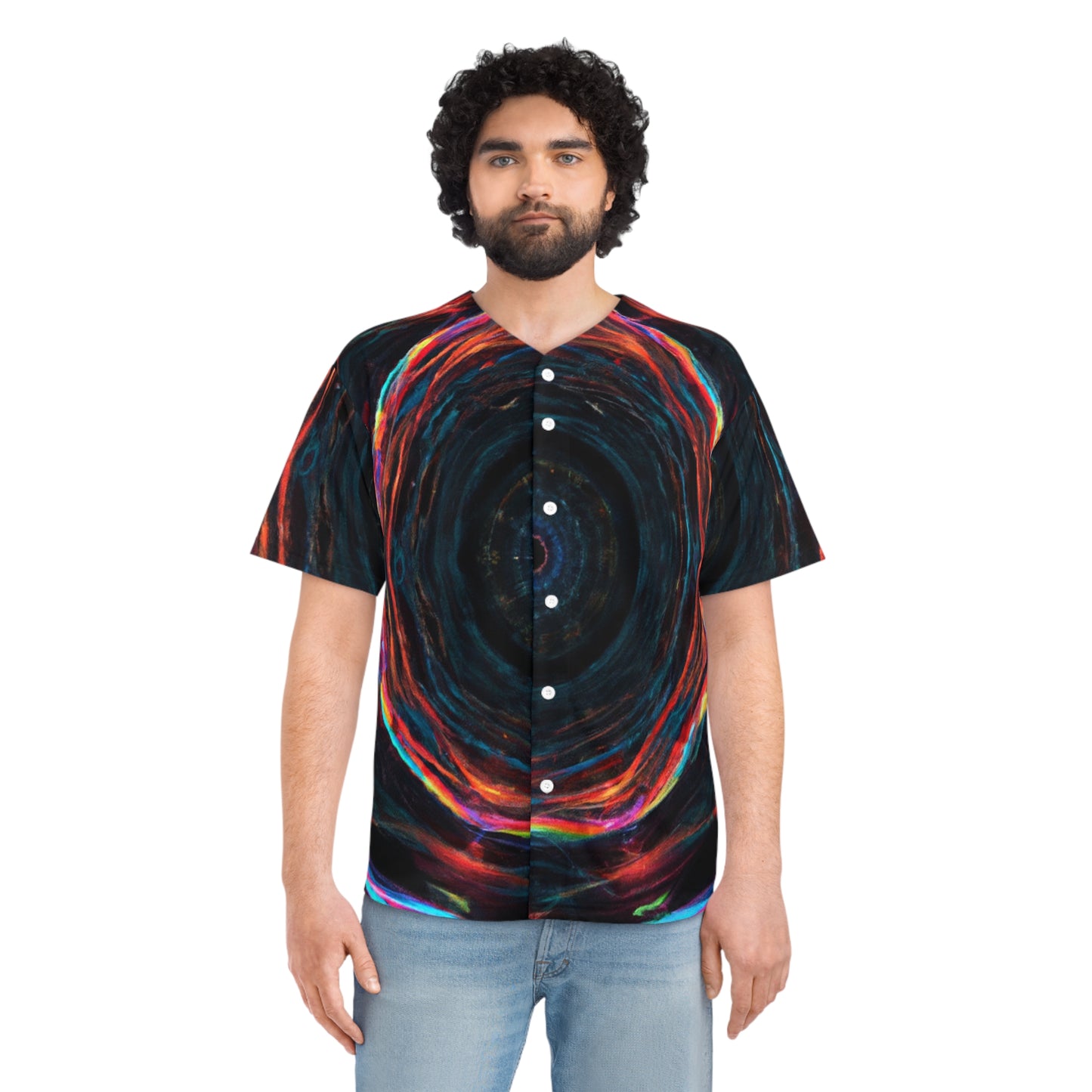 Neon Infinity Luminescence. Trippy Infinity Patterns Mens Jersey
