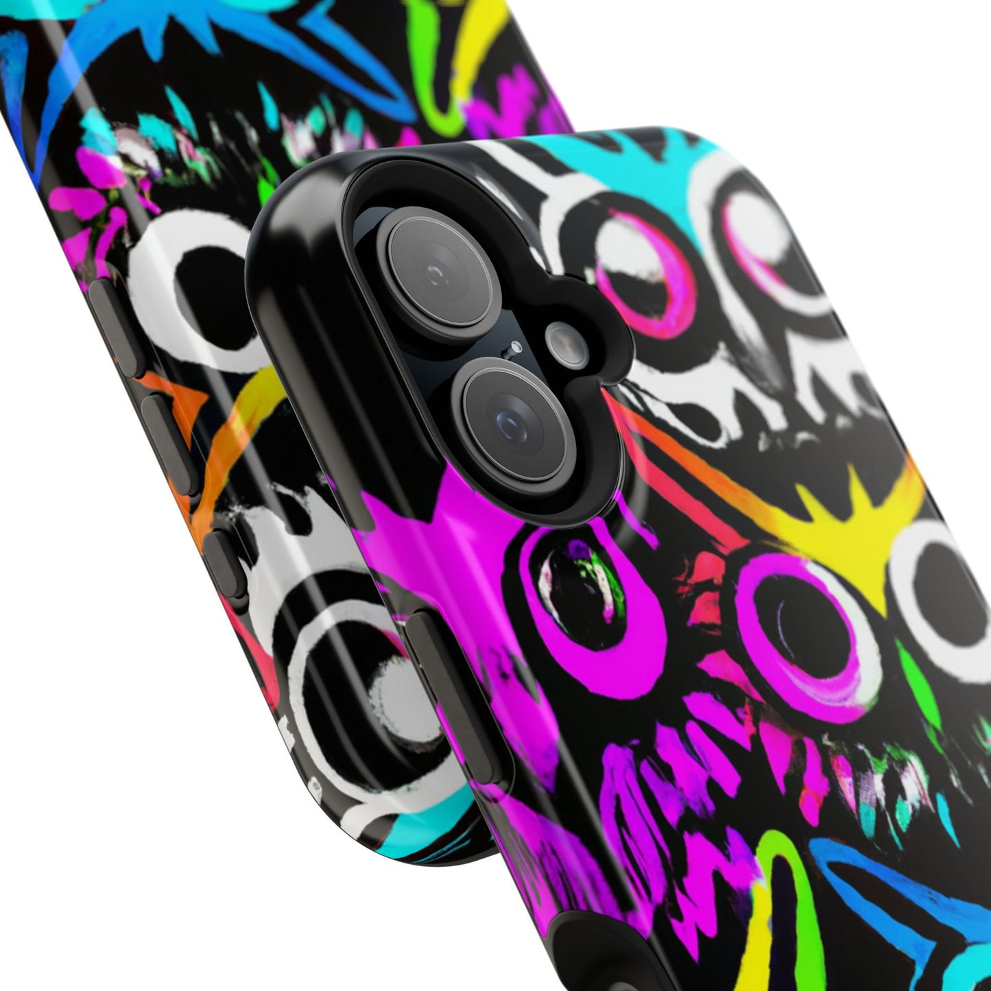 TDB iPhone Magnetic Tough Case - Psychedelic Rave Owl Design