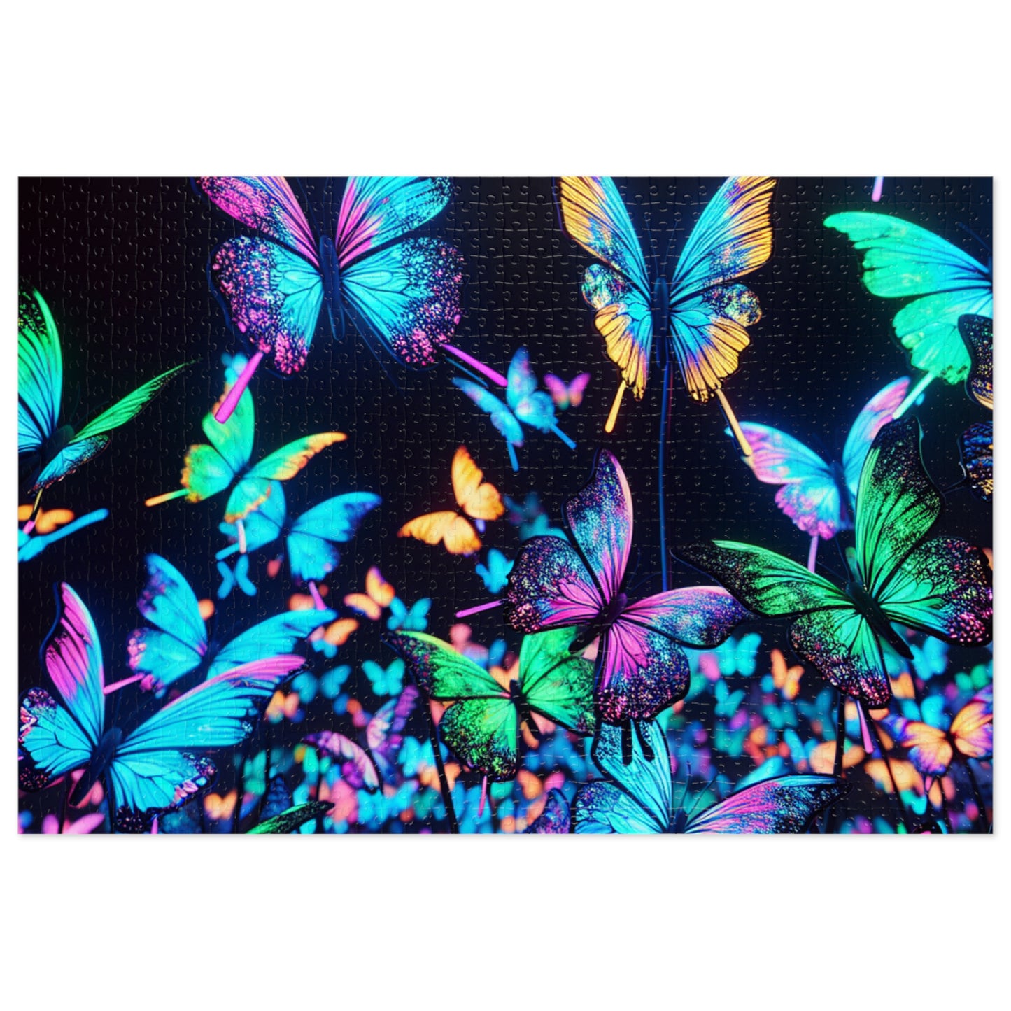 Neon Flutter - Neon Butterflies Puzzle
