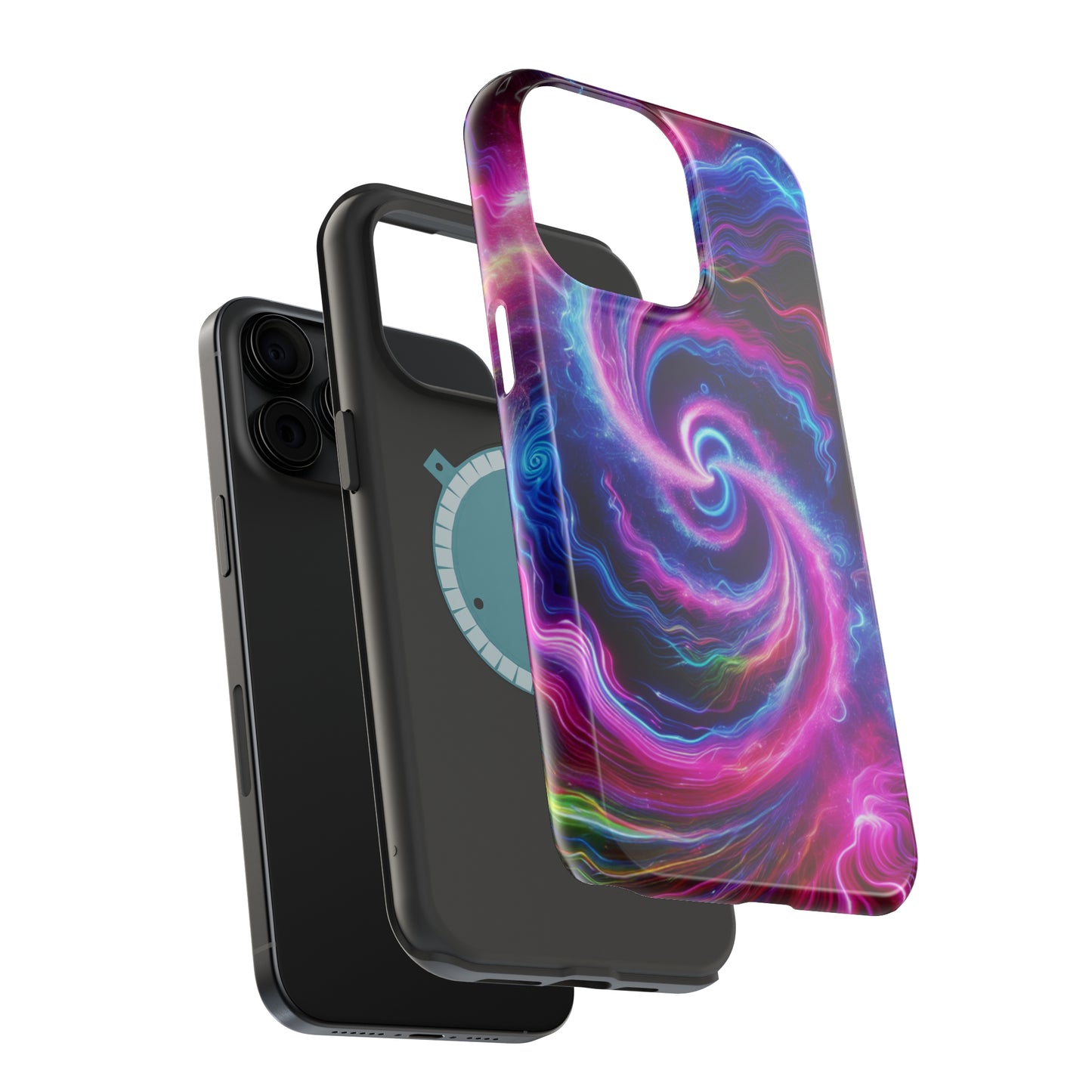 Infinite Neon Horizon Neon Trippy Infinity Patterns Premium Art Magsafe Magnet Tough IPhone 13 14 15 Pro Plus Max and Mini in Matte and Glossy Phone cases