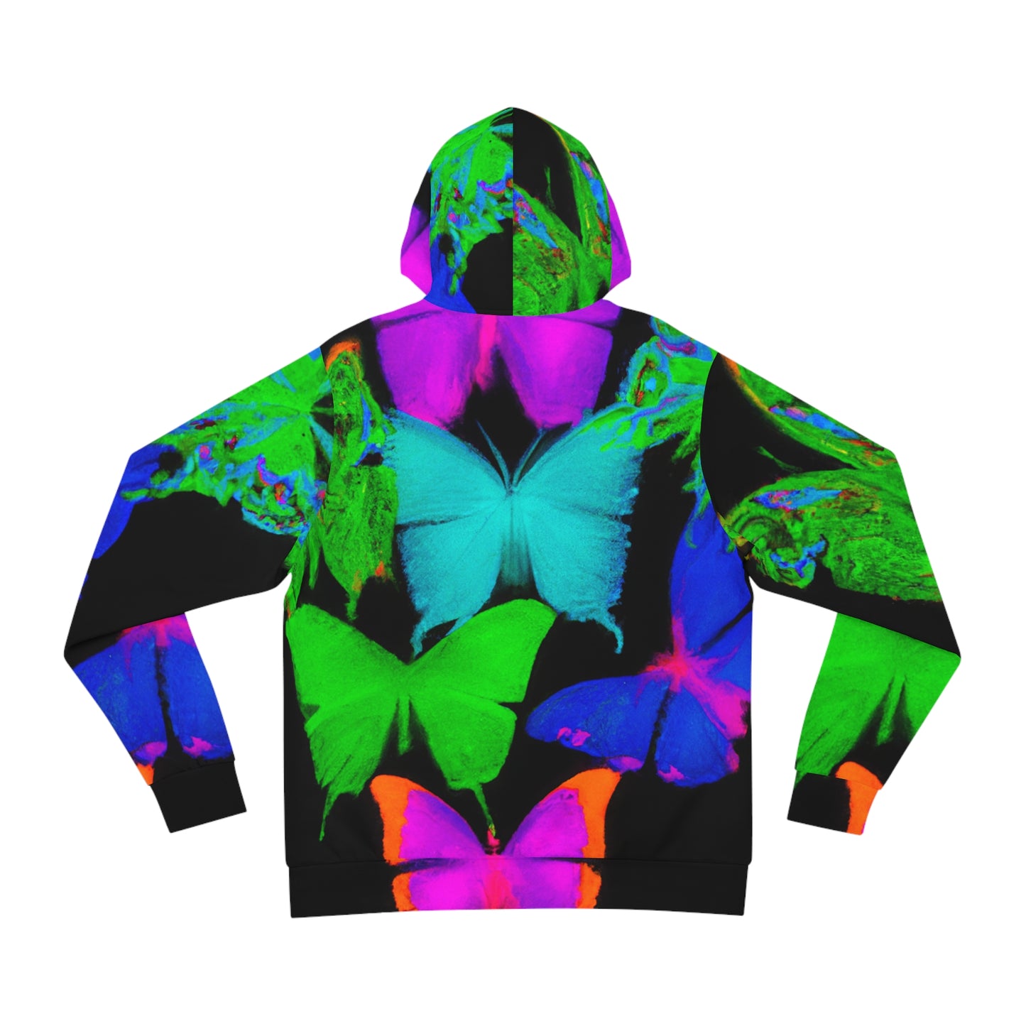 "Neon Flight Fantasy" - Butterflies AOP Hoodie
