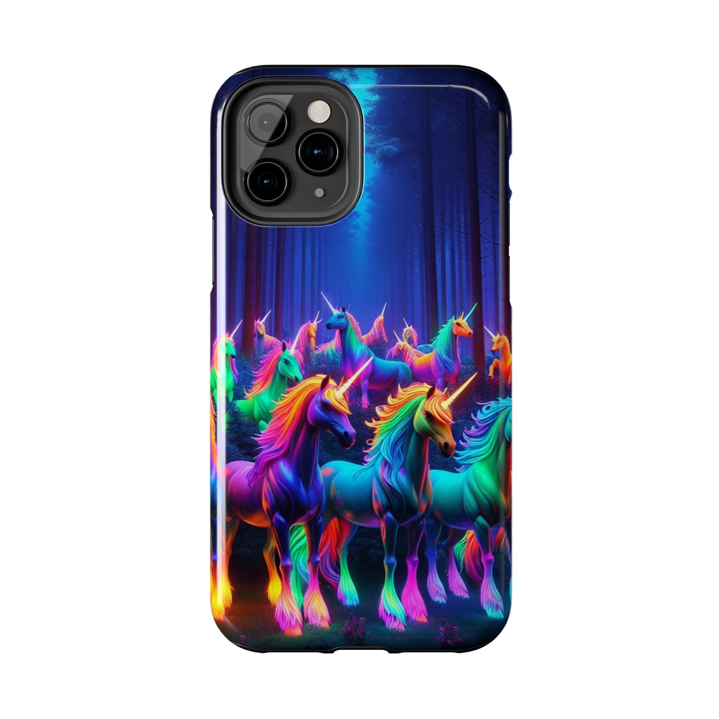 Vivid Unicorn Pack NEON Unicorns Tough Phone Case Iphone 7 8 9 10 11 12 13 14 Pro Max Mini Plus XR XS SE