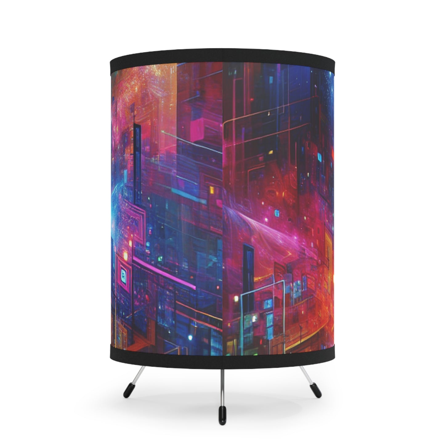Louis da Vinci. - Trippy Infity Patterns Art Tripod Lamp