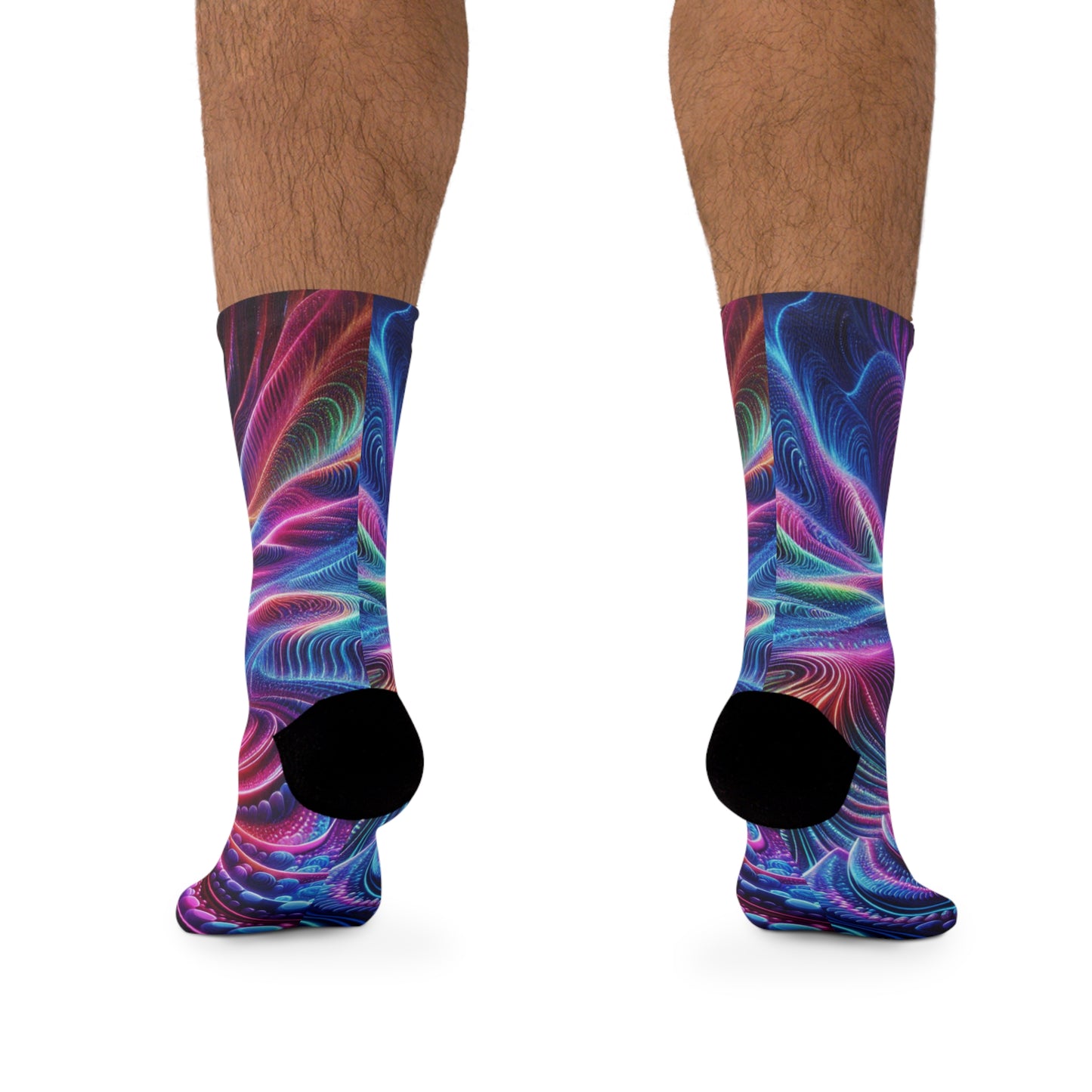 TDB Melting Cosmic Radiance. Trippy Recycled Poly Socks