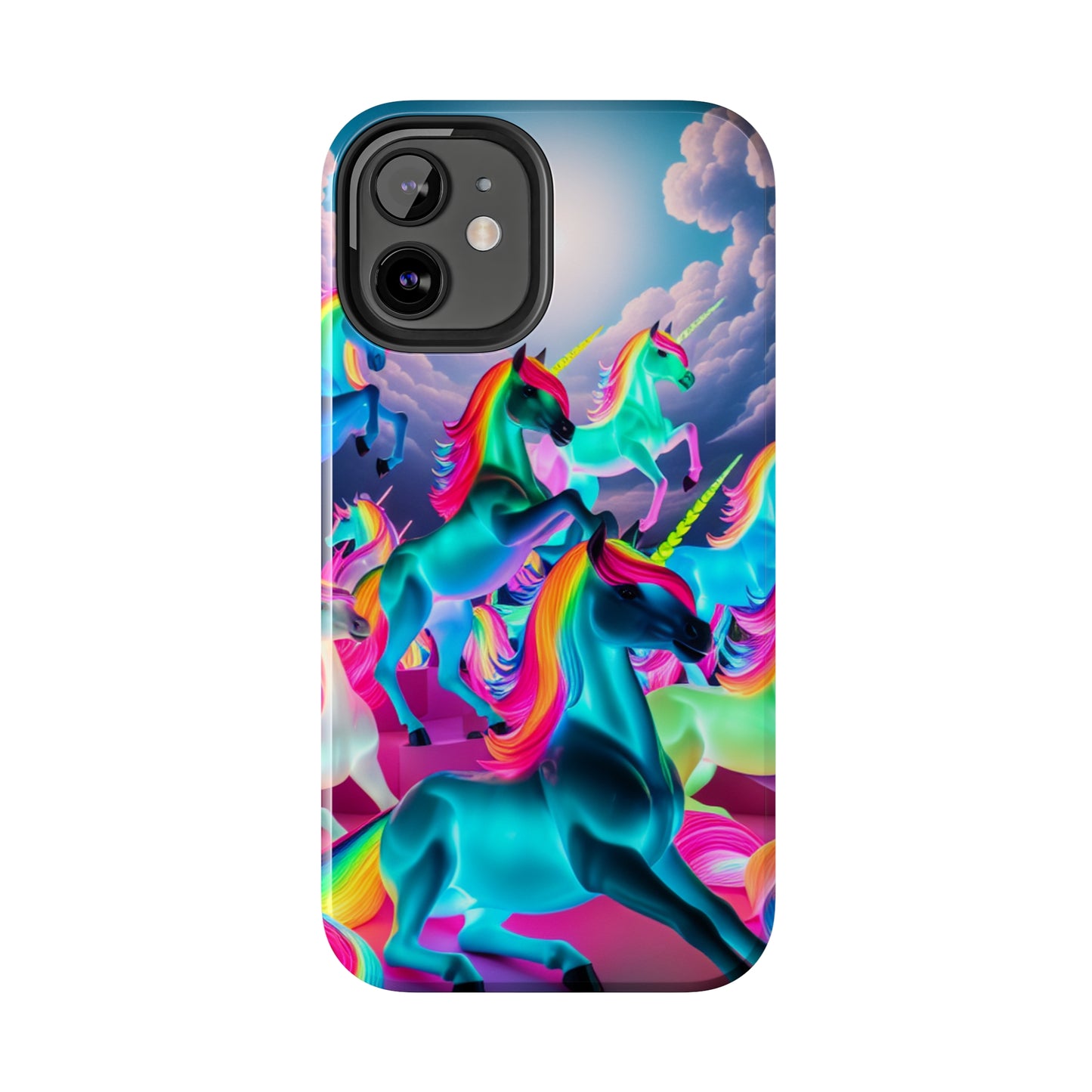"Neon Fantasy" NEON Unicorns Tough Phone Case