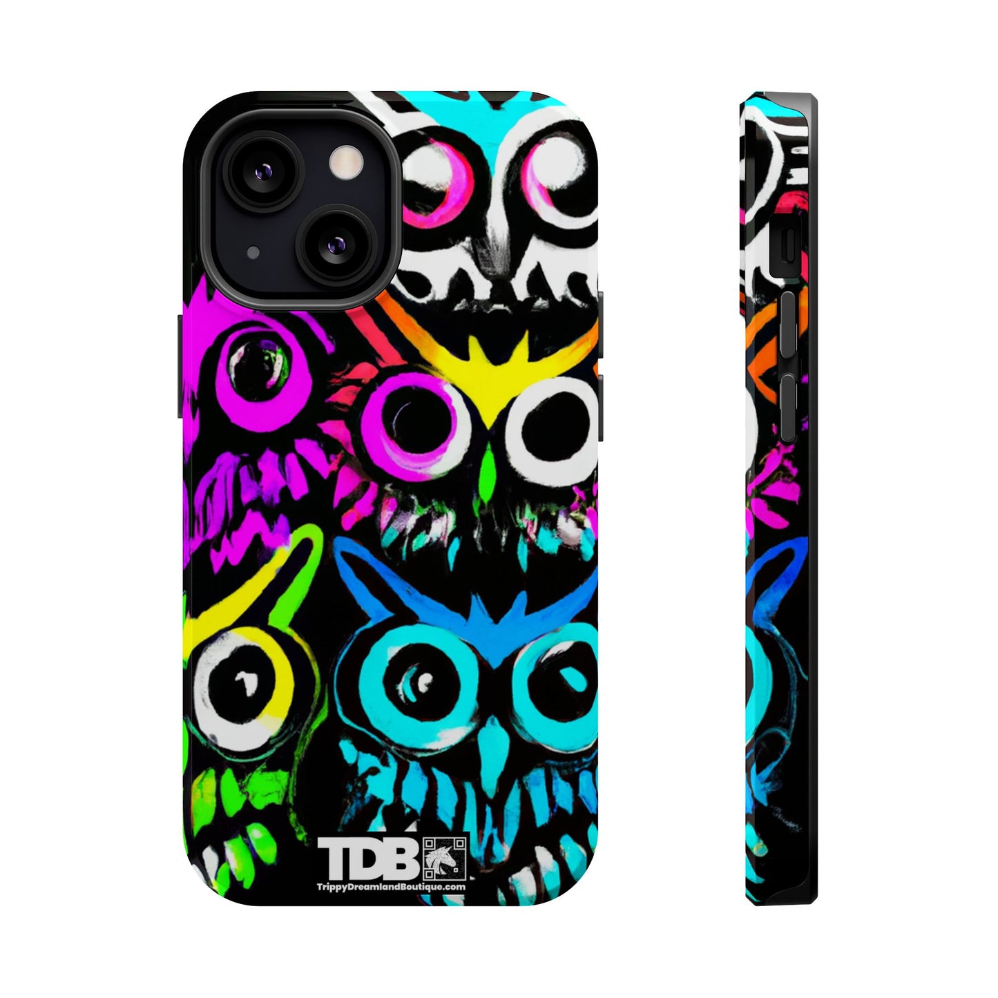 TDB iPhone Magnetic Tough Case - Psychedelic Rave Owl Design