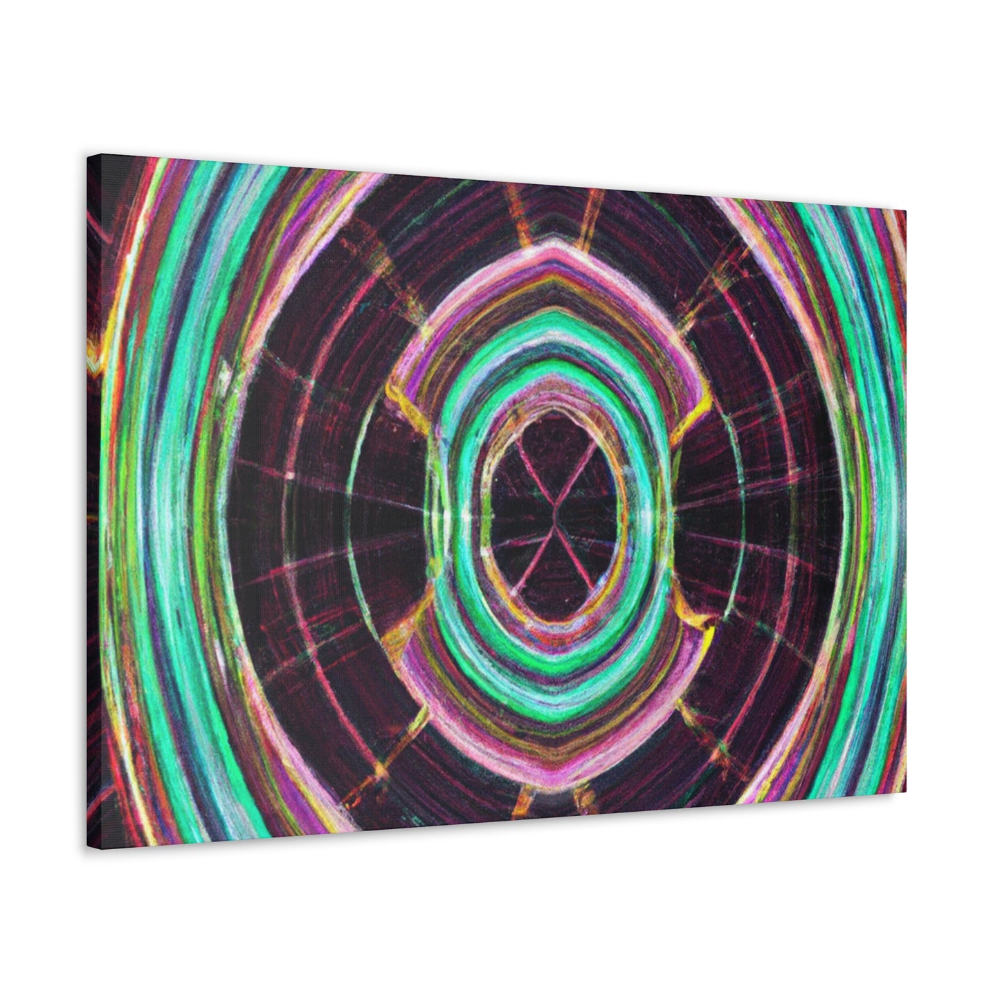 Electric Cosmic Confetti. Trippy Infinity Patterns Art Canvas