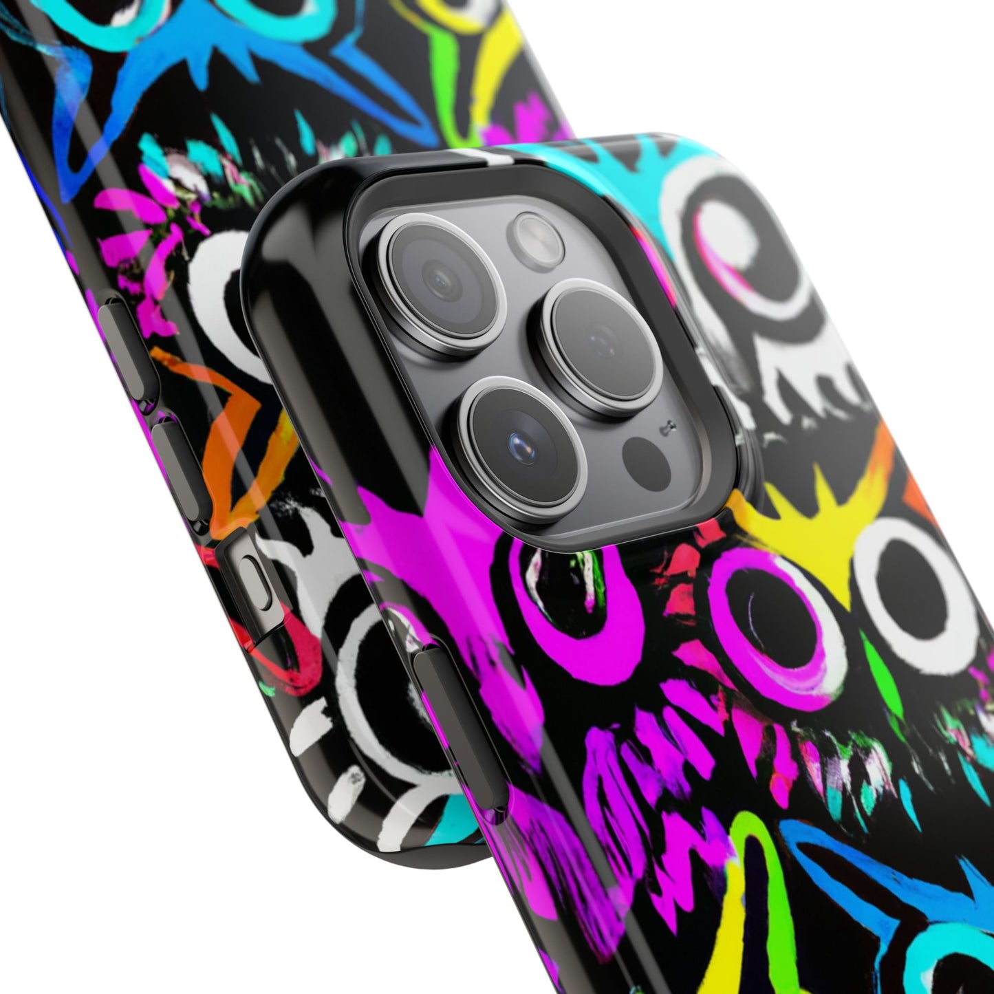 TDB Psychedelic Rave Owl Impact-Resistant Phone Case - Colorful Protection