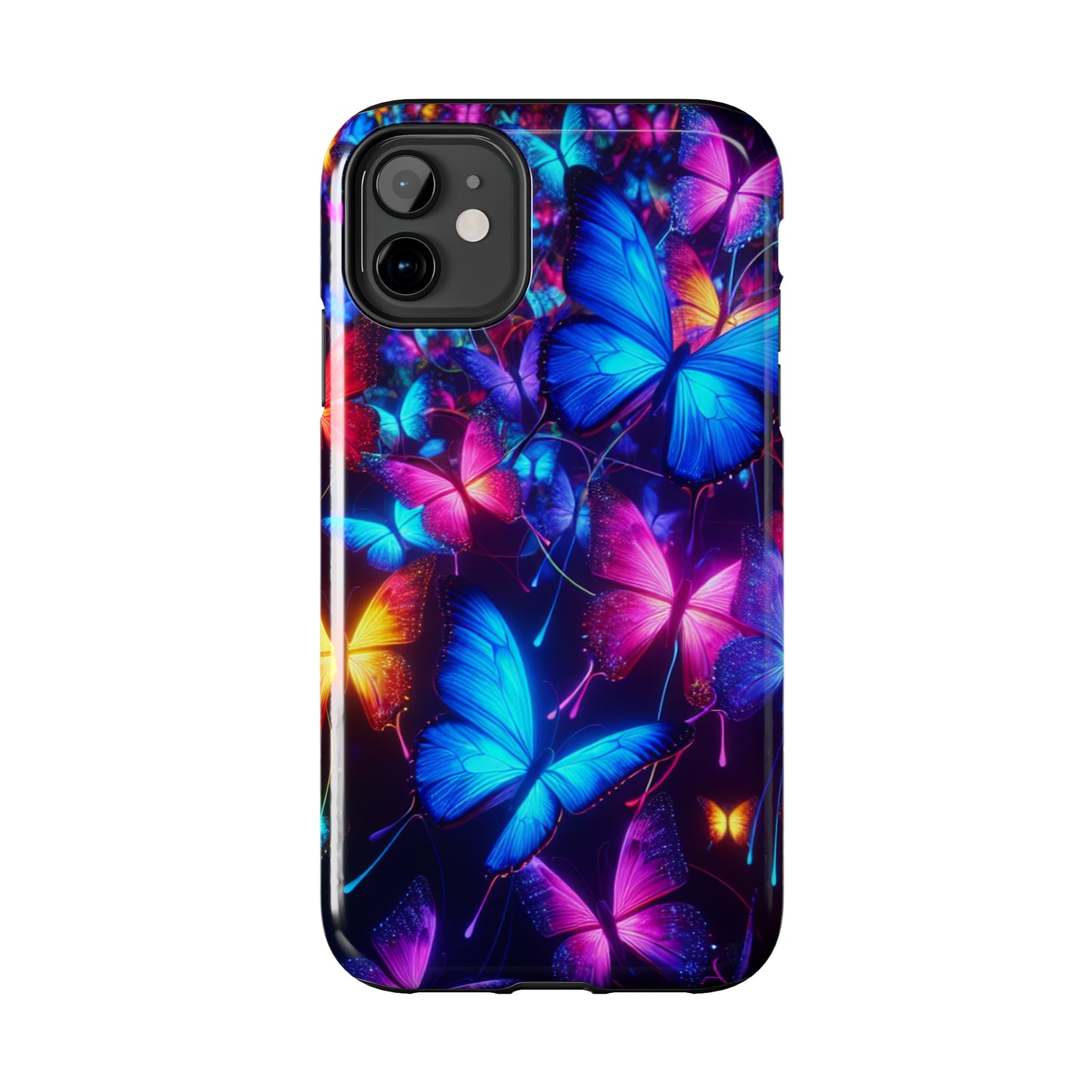 'Metamorphic Brilliance' NEON Butterflies Tough Phone Case
