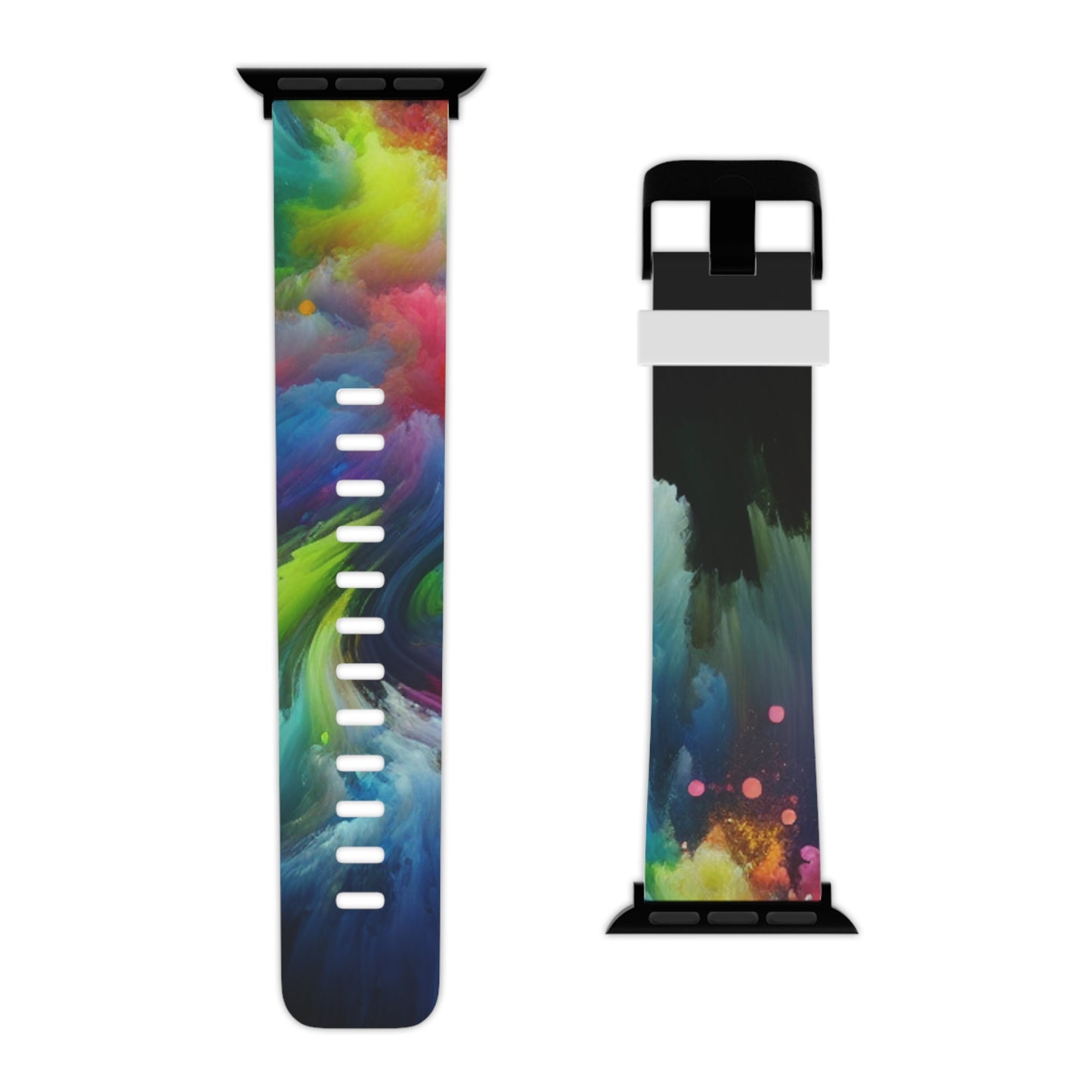 "Neon Flowscape" - Trippy Infinity Patterns Iwatch Band