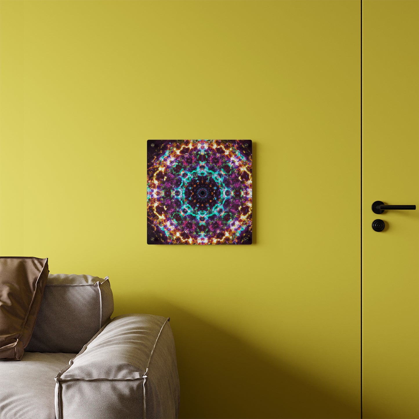 Electric Dreamscape. Trippy Infinity Patterns Acrylic Art Panel
