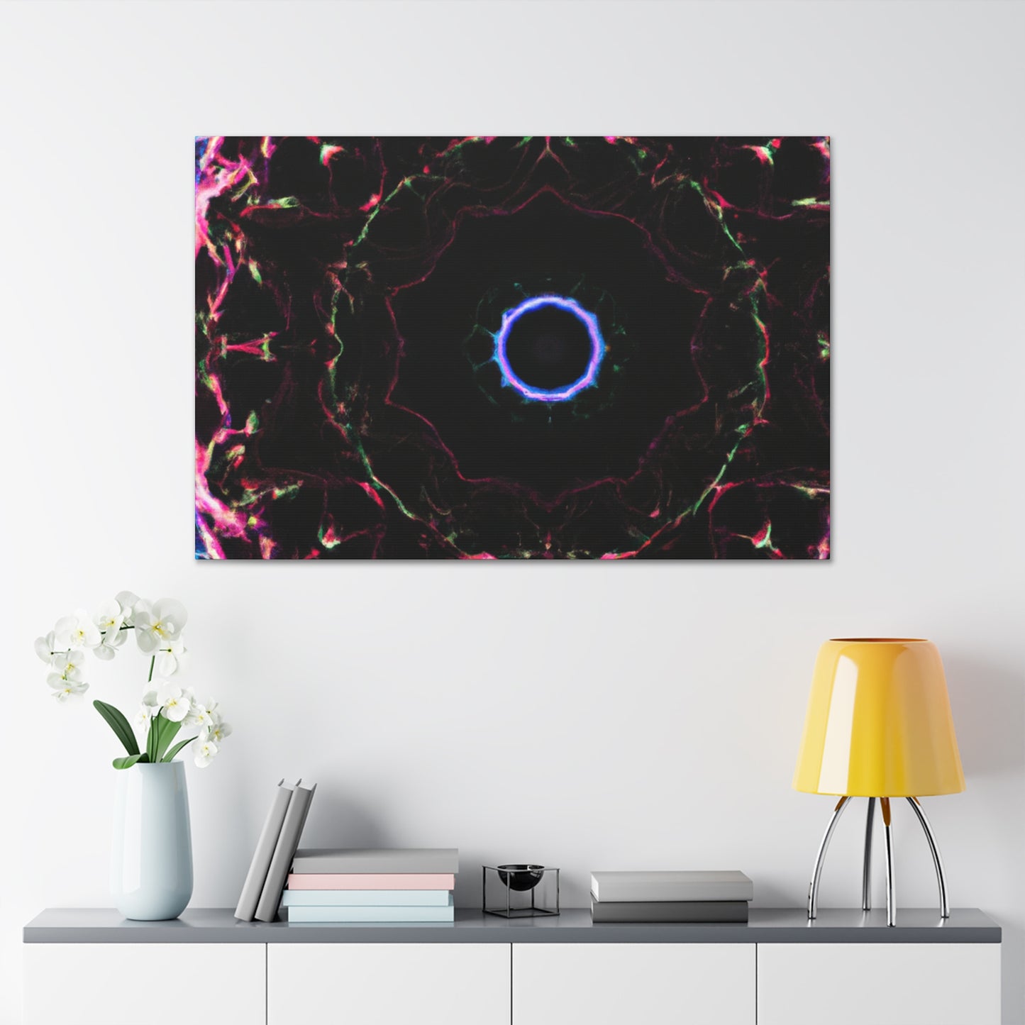 Vortex of Vibrancy Trippy Infinity Patterns Art Canvas