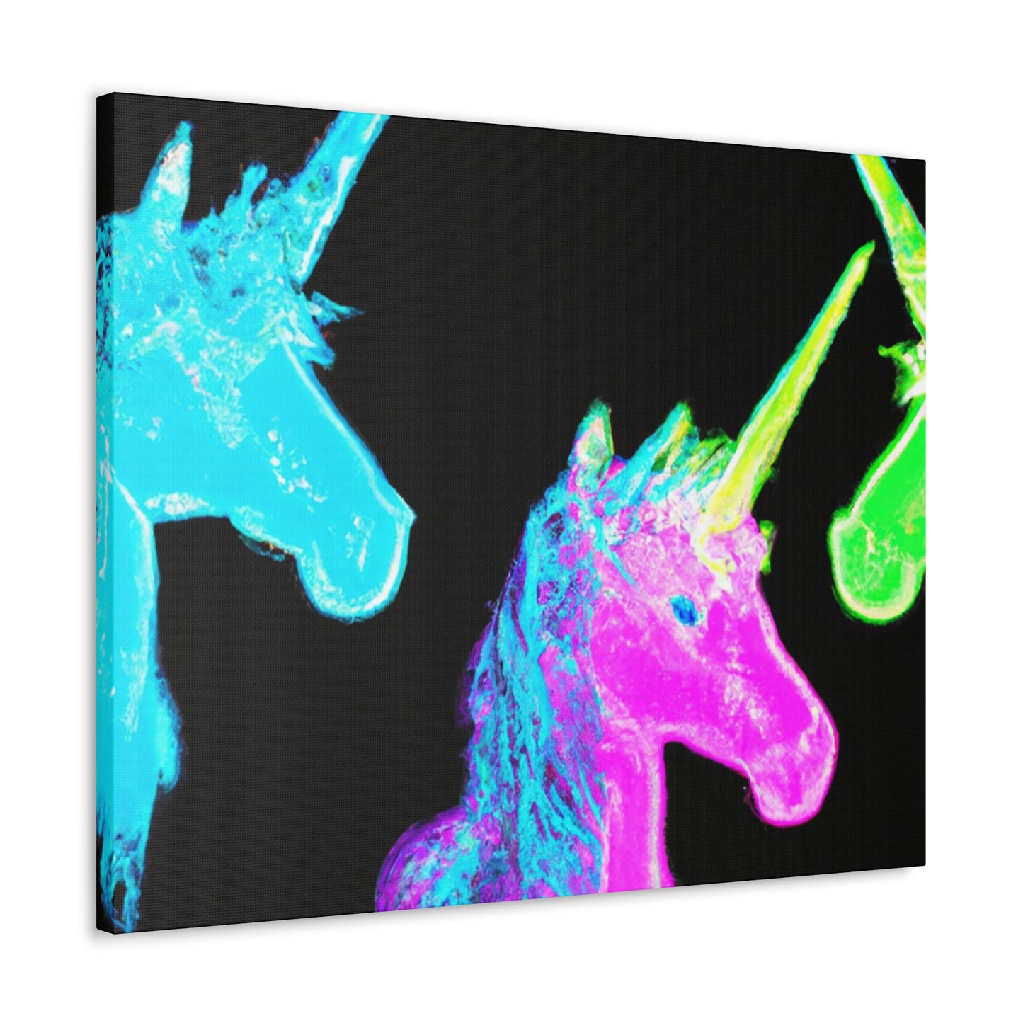 Neon Unicorn Blizzard NEON Unicorns Art Canvas