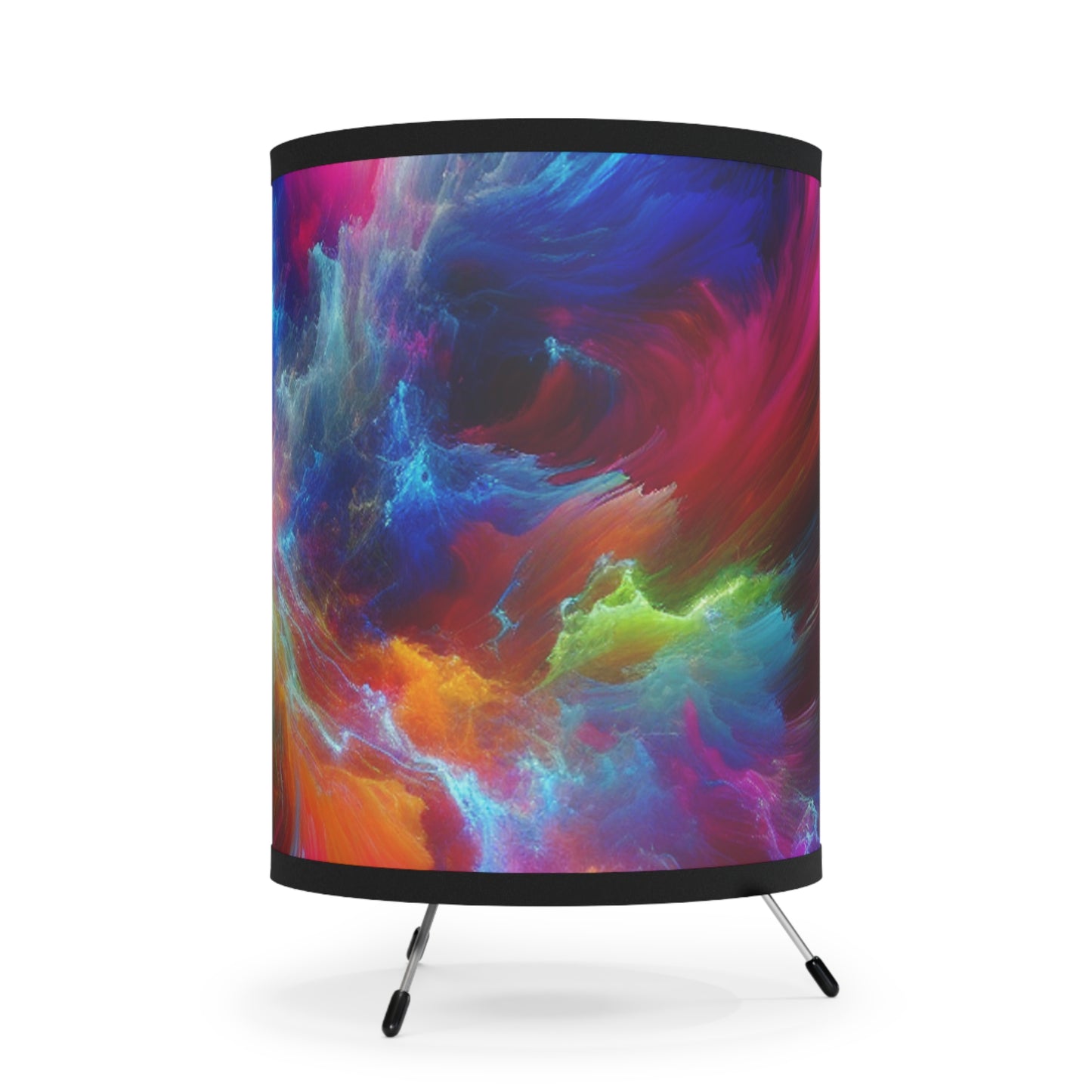 Giovanni da Vercelli - Trippy Infity Patterns Art Tripod Lamp