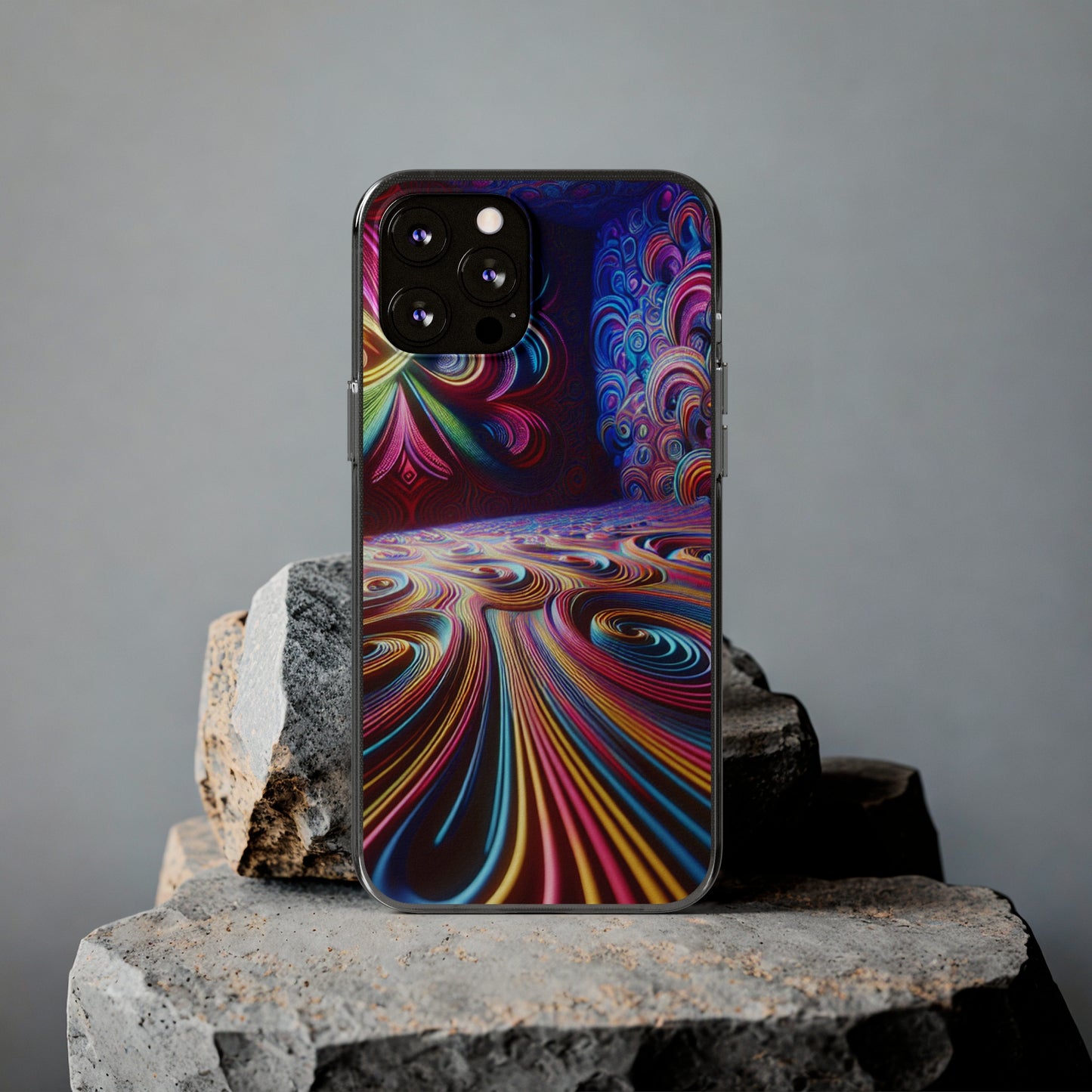 Vibin' Neon Infinity. Infinity Patterns Art Polycarbonate Phone Case