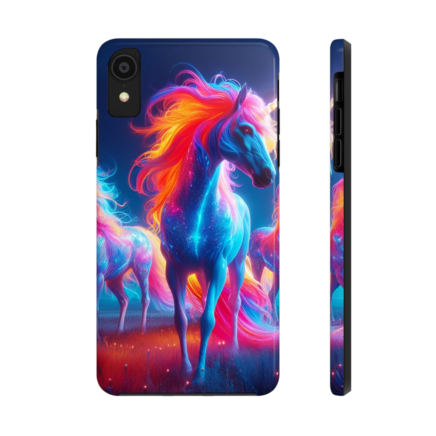 "Neon Dreamscapes: A Pride of Unicorns" NEON Unicorns Tough Phone Case