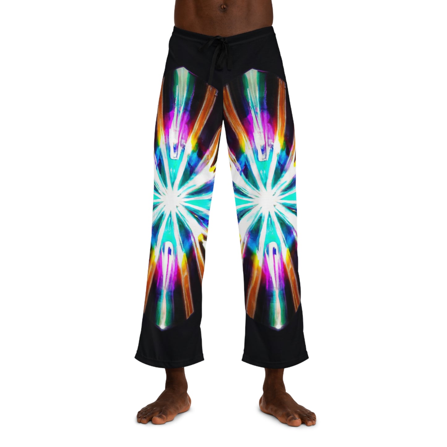 TDB Galactic Glitter Vortex. Trippy Infinity Patterns Mens Pajama Pants