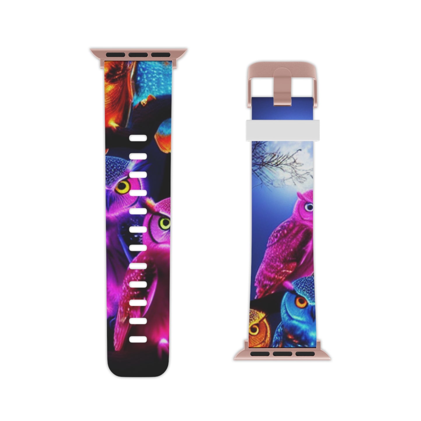 "Owletopia" - NEON Owls Iwatch Band