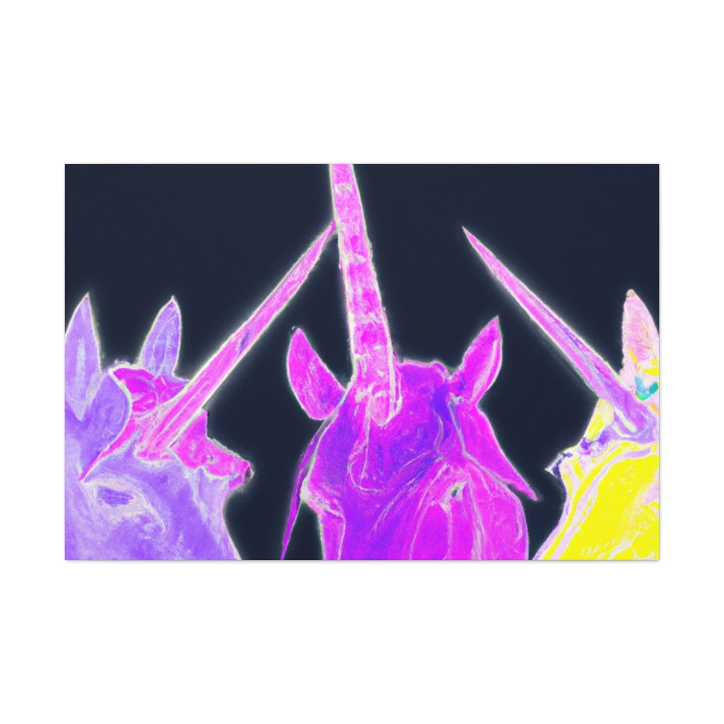 Neon Unicorn Dreamscape NEON Unicorns Art Canvas