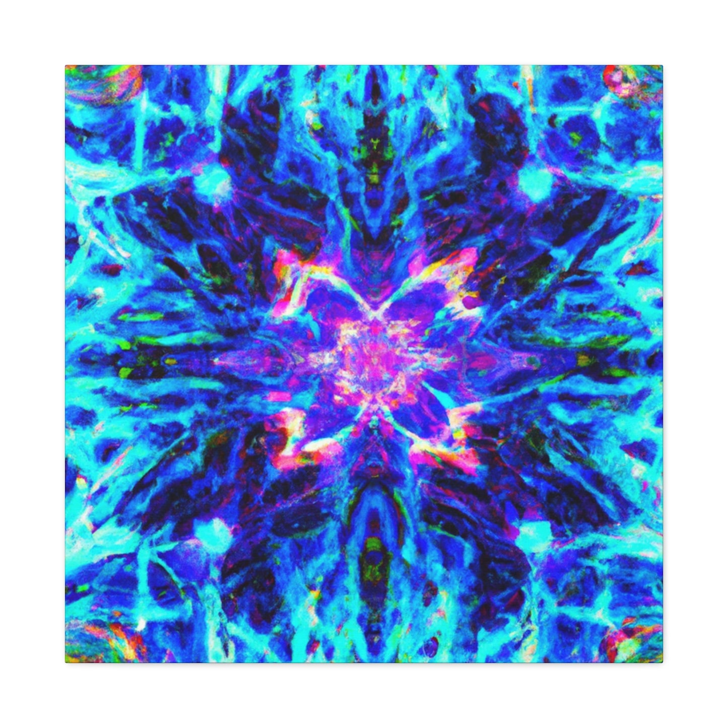 Neon Infinity Odyessy Trippy Infinity Patterns Art Canvas