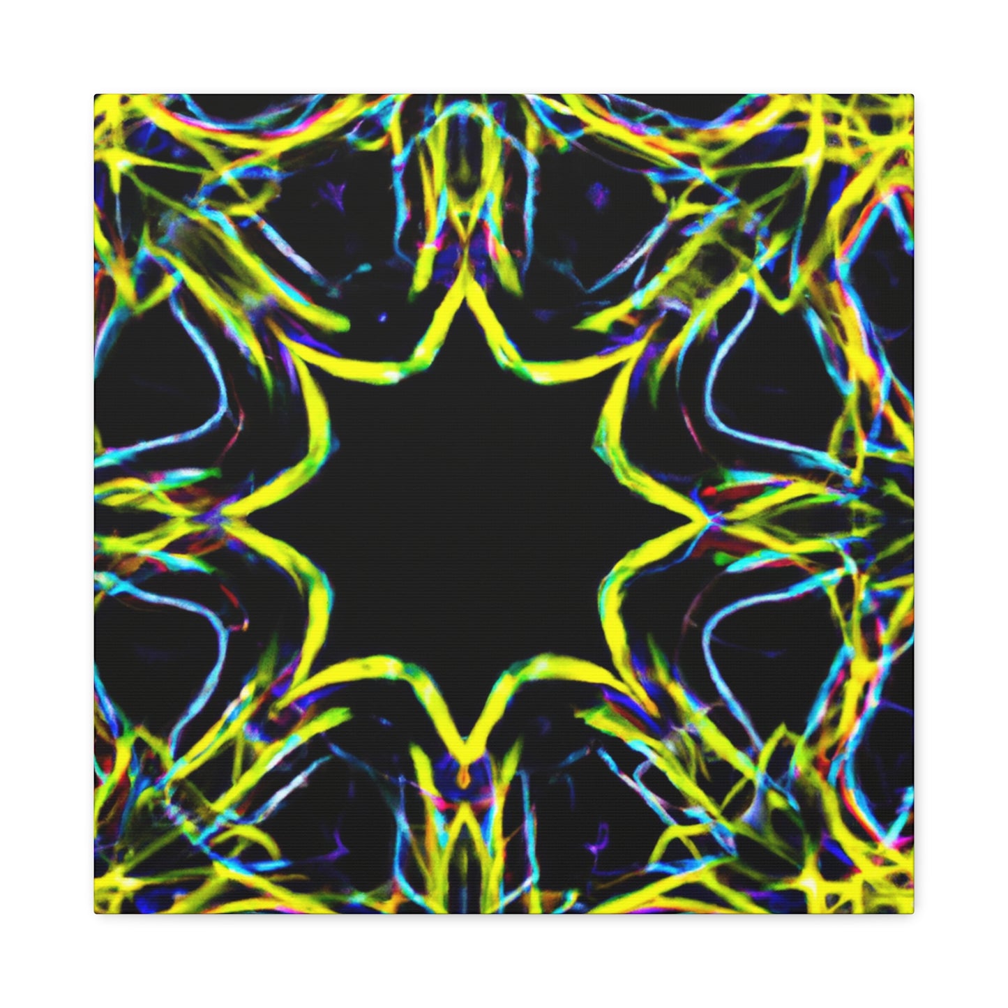 Vivid Neon Dreams of Infinity. Trippy Infinity Patterns Art Canvas