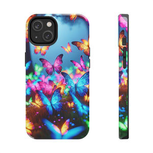 "Neon Butterflies Awakening" NEON Butterflies Tough Phone Case