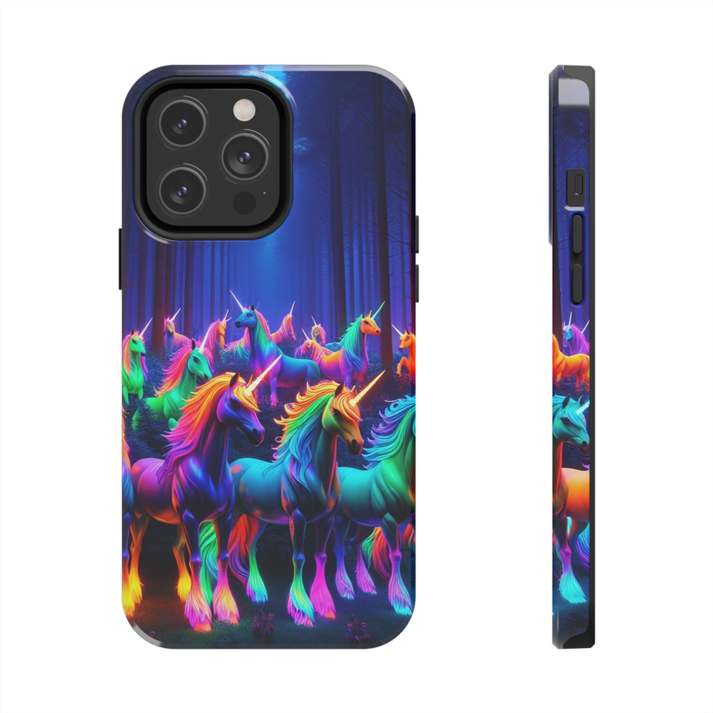 Vivid Unicorn Pack NEON Unicorns Tough Phone Case Iphone 7 8 9 10 11 12 13 14 Pro Max Mini Plus XR XS SE