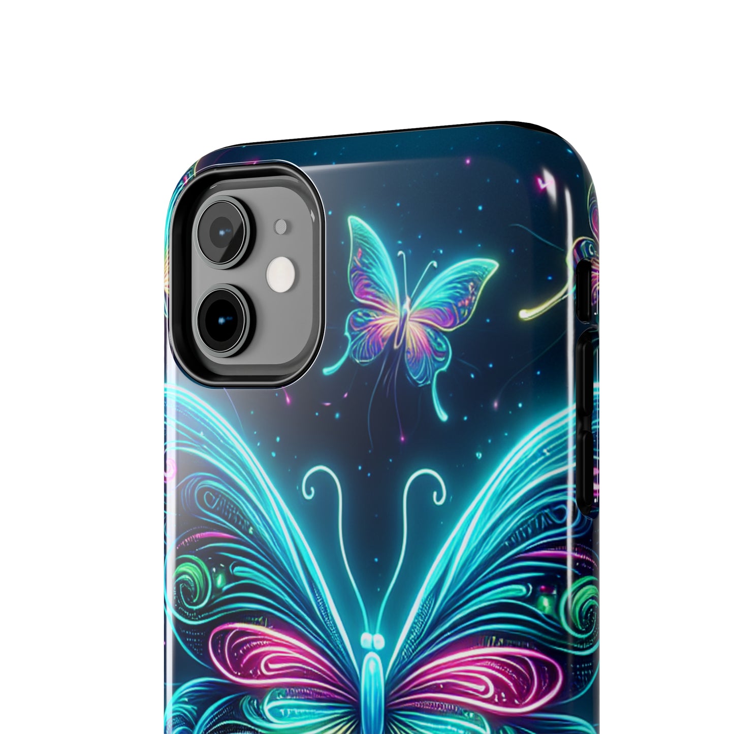 "Neon Butterfly Glo-Rama" NEON Butterflies Tough Phone Case Iphone 6 7 8 9 10 11 12 13 14 SE X XR XS Pro Max Mini Plus