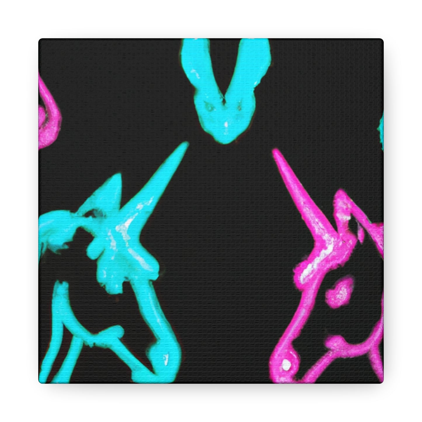 Neon Night Unicorn Prism NEON Unicorns Art Canvas