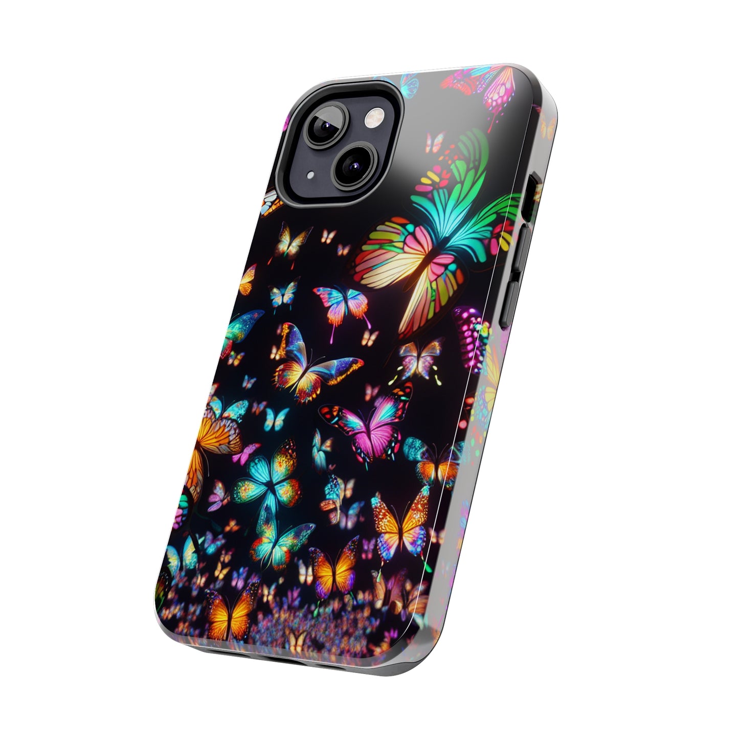Neon Butterflies Dance NEON Butterflies Tough Phone Case Iphone 6 7 8 9 10 11 12 13 14 SE X XR XS Pro Max Mini Plus
