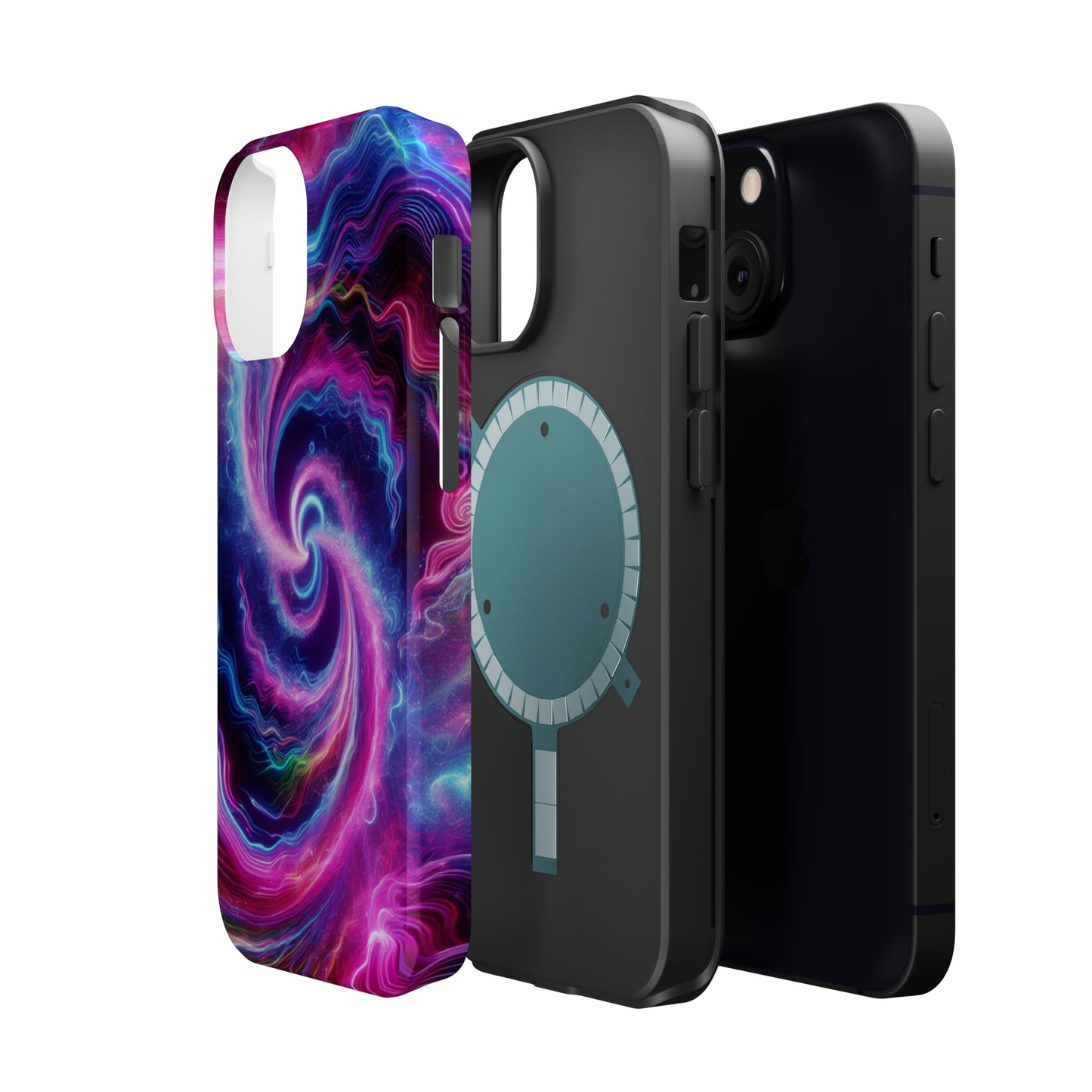 Infinite Neon Horizon Neon Trippy Infinity Patterns Premium Art Magsafe Magnet Tough IPhone 13 14 15 Pro Plus Max and Mini in Matte and Glossy Phone cases