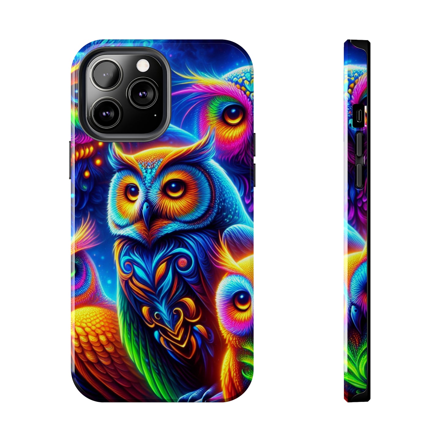 Neon Night Owls. NEON Owls Tough Phone Case