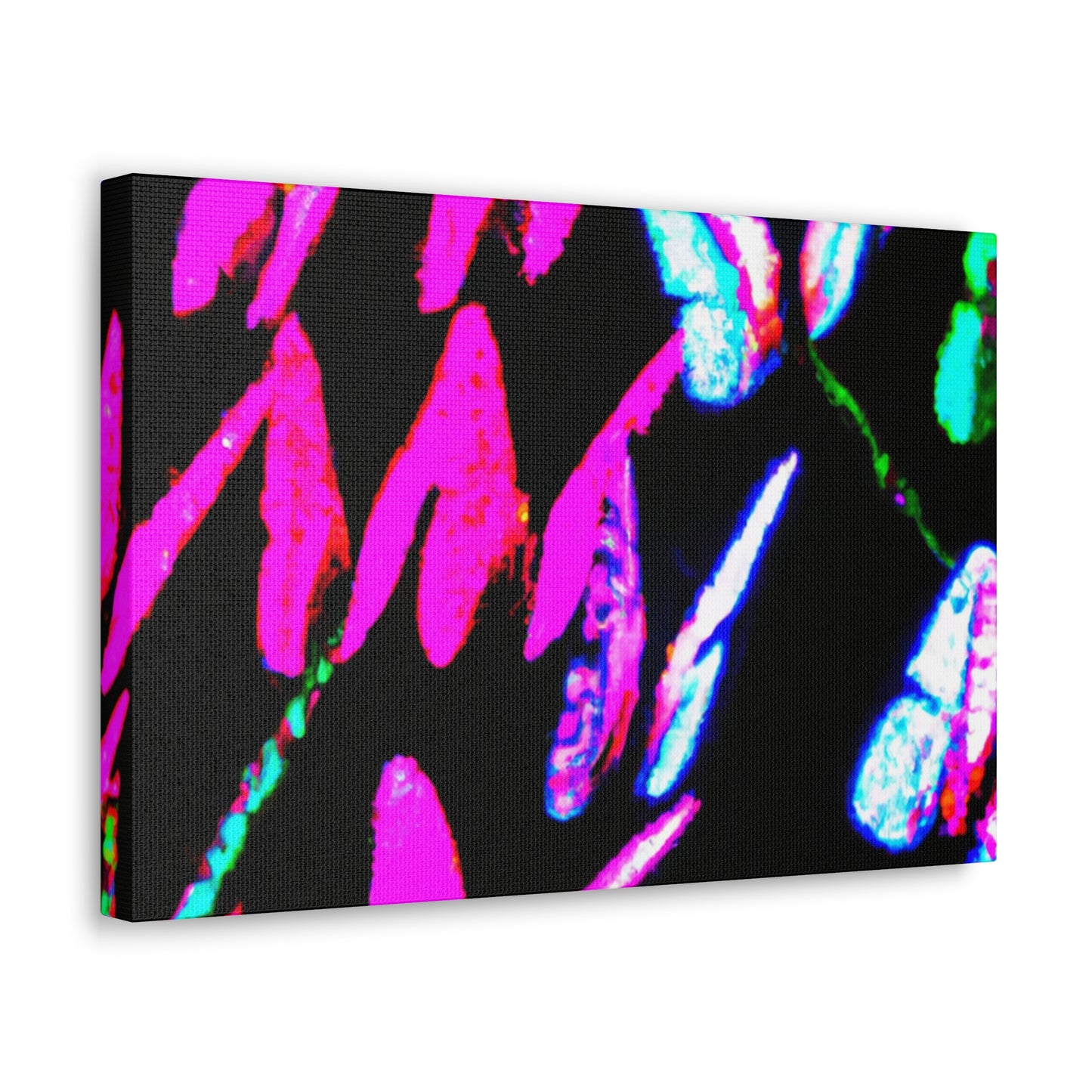 "Neon-Butterfly Prism" Neon Butterflies Art Canvas